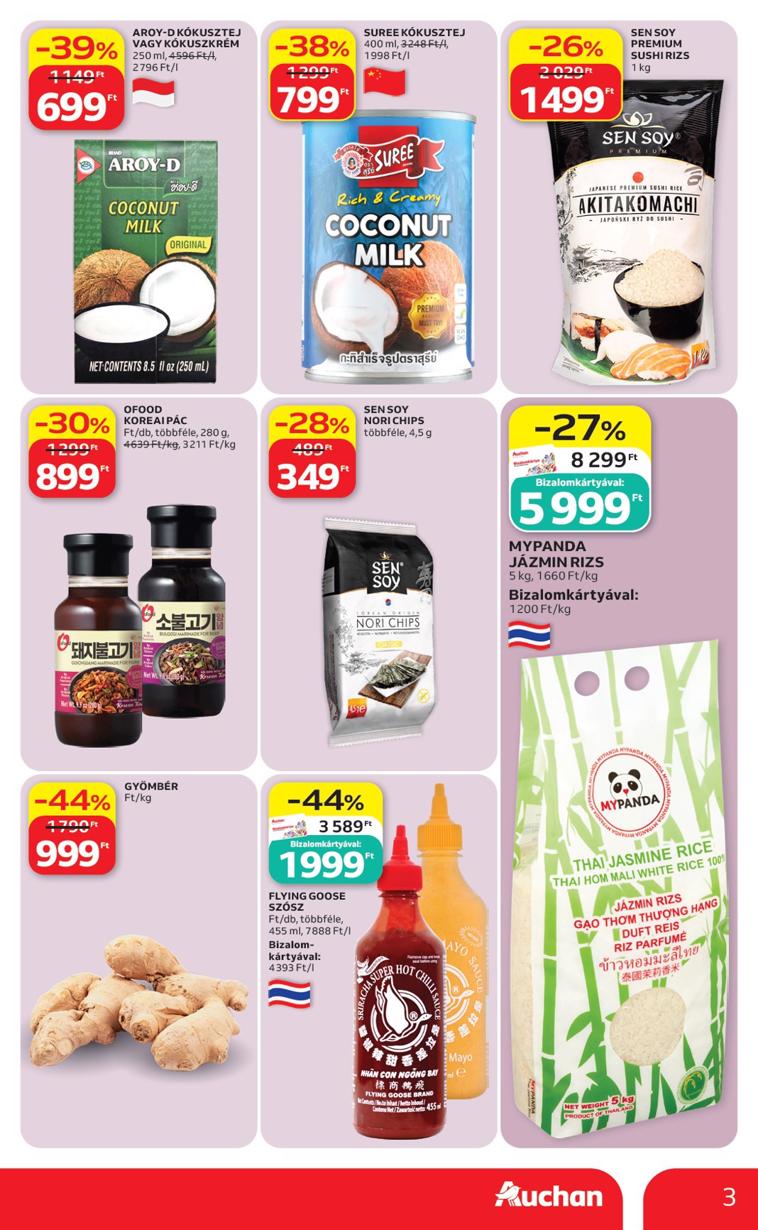 auchan - A jövőbeli Auchan Hipermarket - Nemzteközi konyha ajánlataink akciós újság csütörtöktől 2026.09.10.-tól szerdától 2026.09.23.-ig érvényes. - page: 3