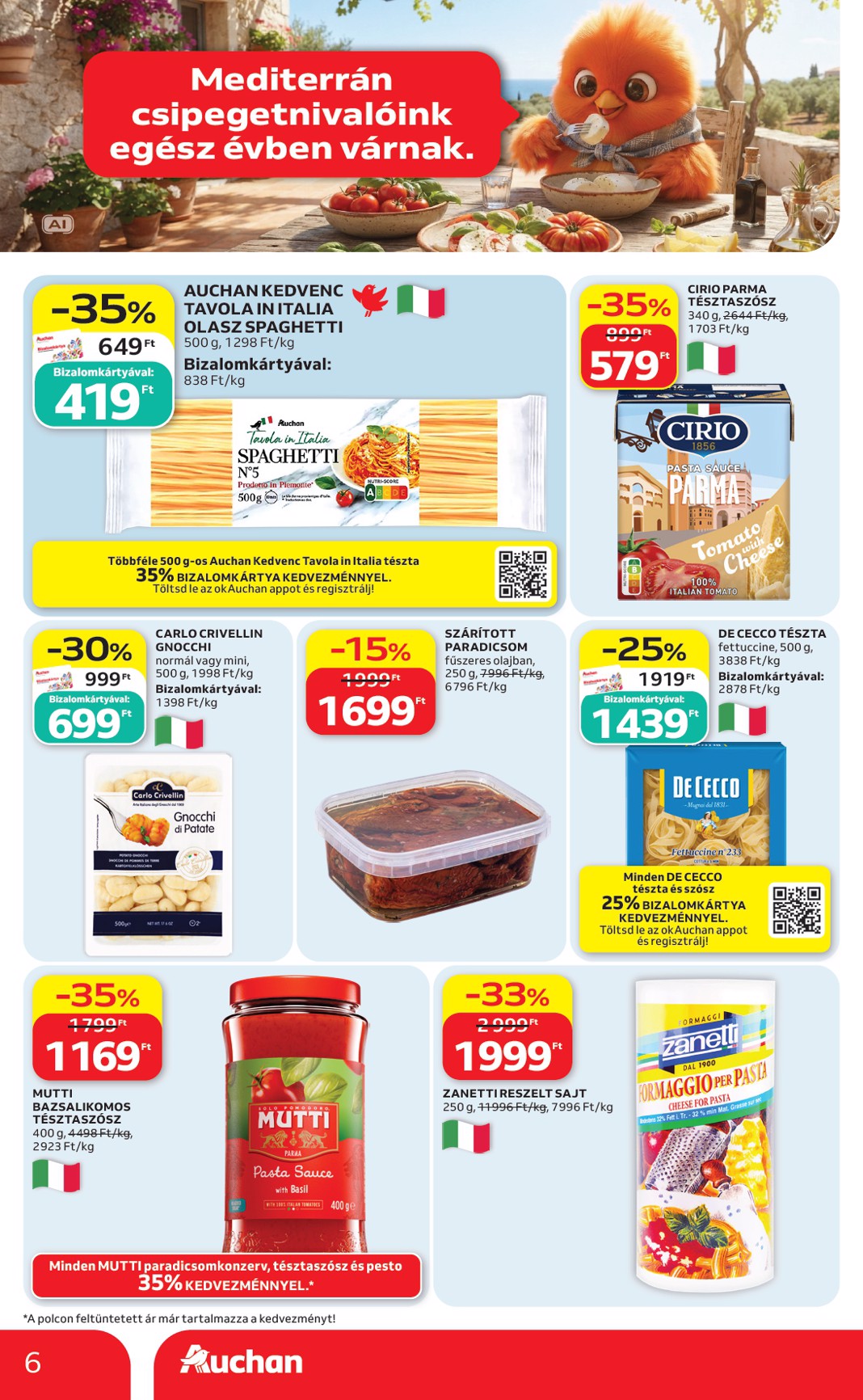 auchan - A jövőbeli Auchan Hipermarket - Nemzteközi konyha ajánlataink akciós újság csütörtöktől 2026.09.10.-tól szerdától 2026.09.23.-ig érvényes. - page: 6