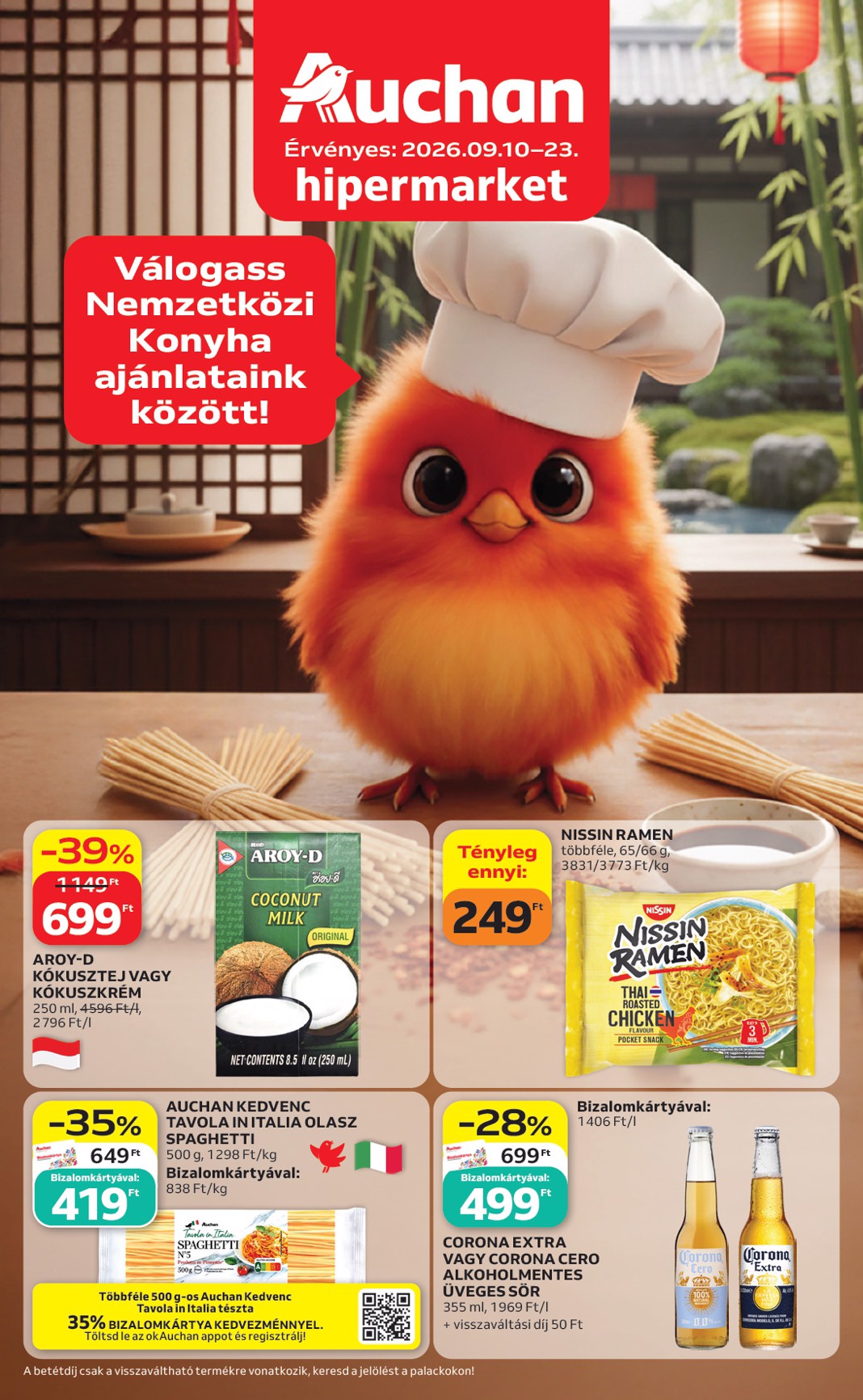 auchan - A jövőbeli Auchan Hipermarket - Nemzteközi konyha ajánlataink akciós újság csütörtöktől 2026.09.10.-tól szerdától 2026.09.23.-ig érvényes.