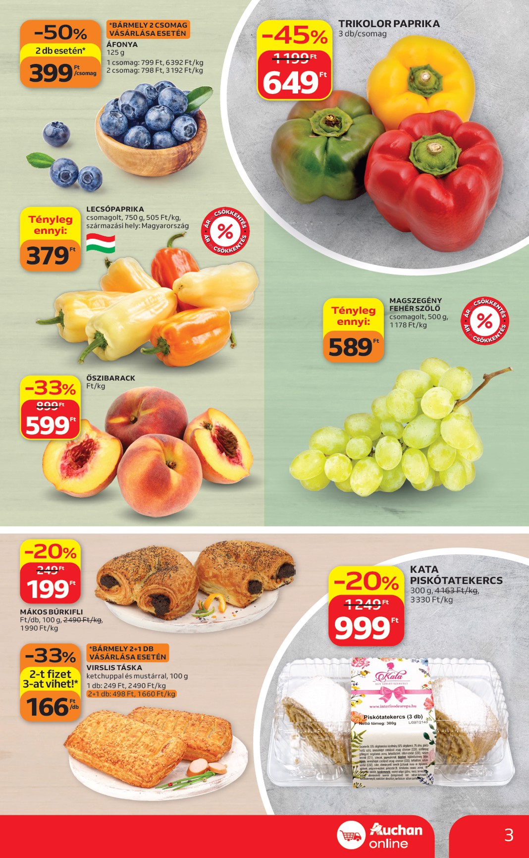 auchan - A jövőbeli Auchan szupermarket akciós újság csütörtöktől 2026.09.10.-tól szerdától 2026.09.16.-ig érvényes. - page: 3