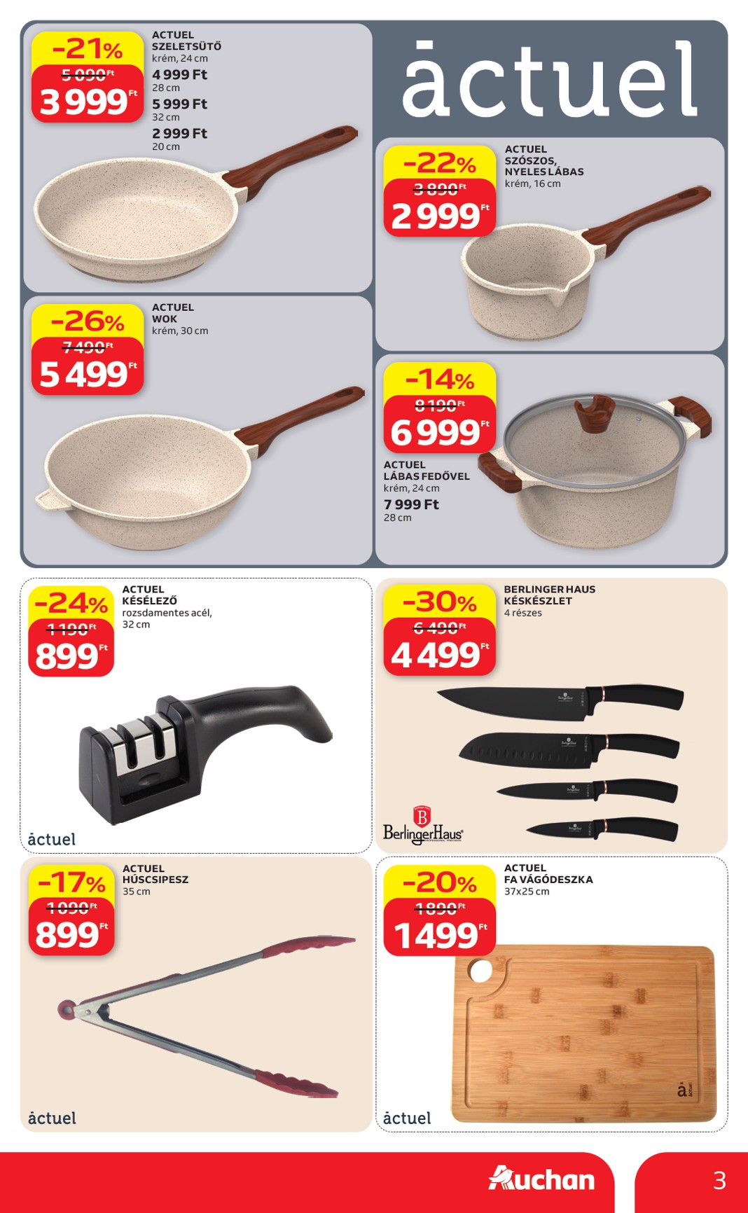 auchan - A jövőbeli Auchan - Konyhai eszköz ajánlataink akciós újság csütörtöktől 2026.09.10.-tól szerdától 2026.09.16.-ig érvényes. - page: 3