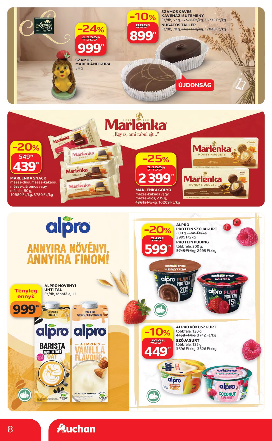 auchan - A jövőbeli Auchan - Kedvenc Márkáink akciós újság csütörtöktől 2026.09.10.-tól szerdától 2026.09.23.-ig érvényes. - page: 8