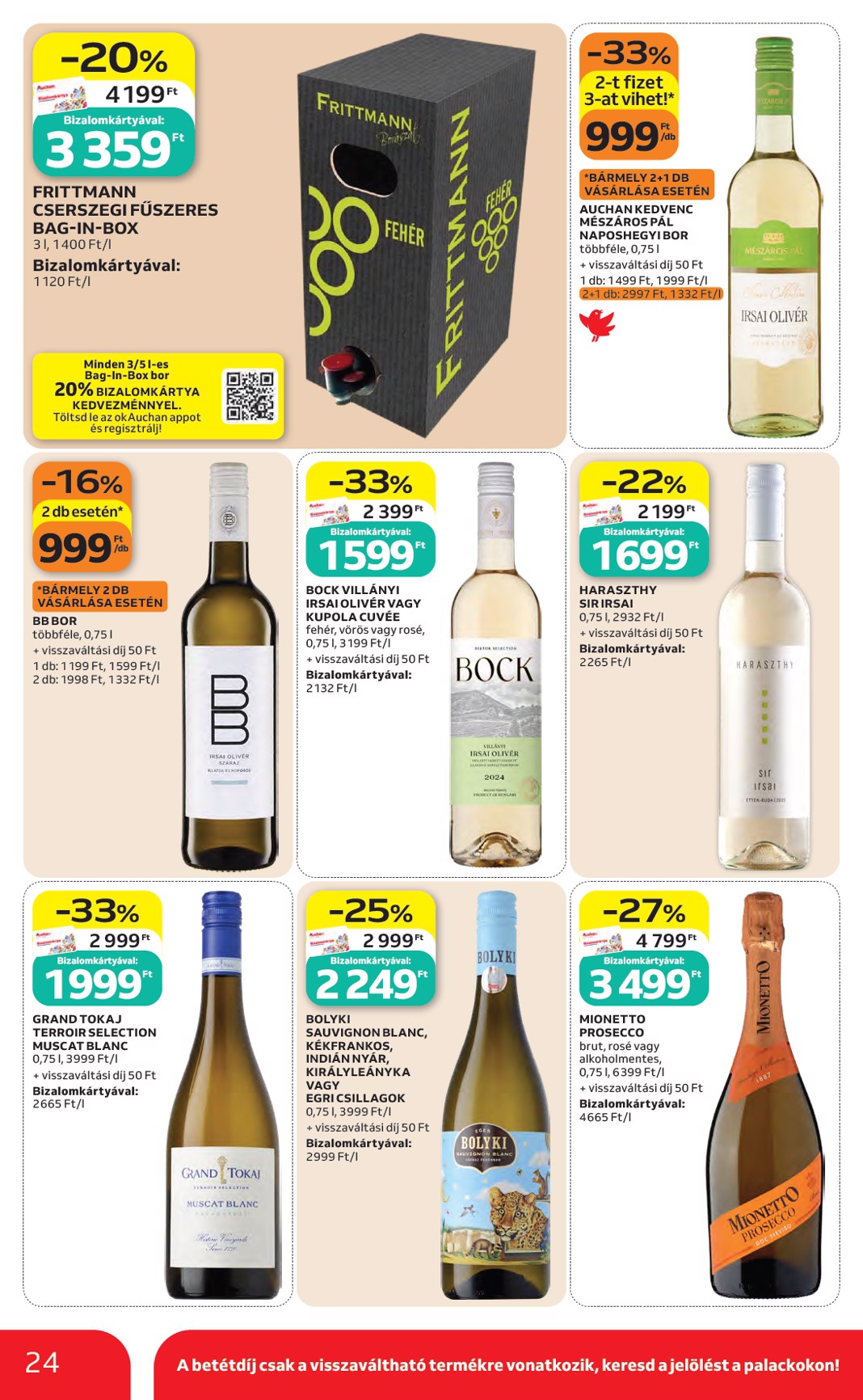 auchan - A jövőbeli Auchan - Kedvenc Márkáink akciós újság csütörtöktől 2026.09.10.-tól szerdától 2026.09.23.-ig érvényes. - page: 24