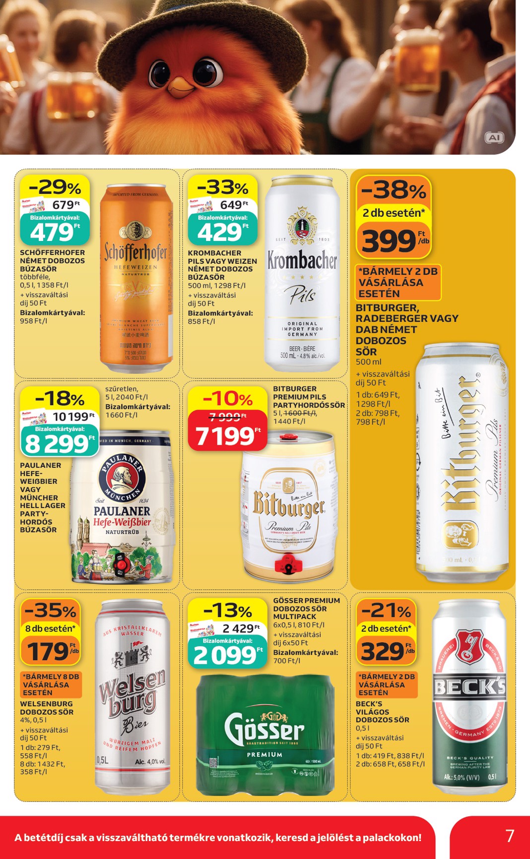 auchan - A jövőbeli Auchan Hipermarket akciós újság csütörtöktől 2026.09.17.-tól szerdától 2026.09.30.-ig érvényes. - page: 7