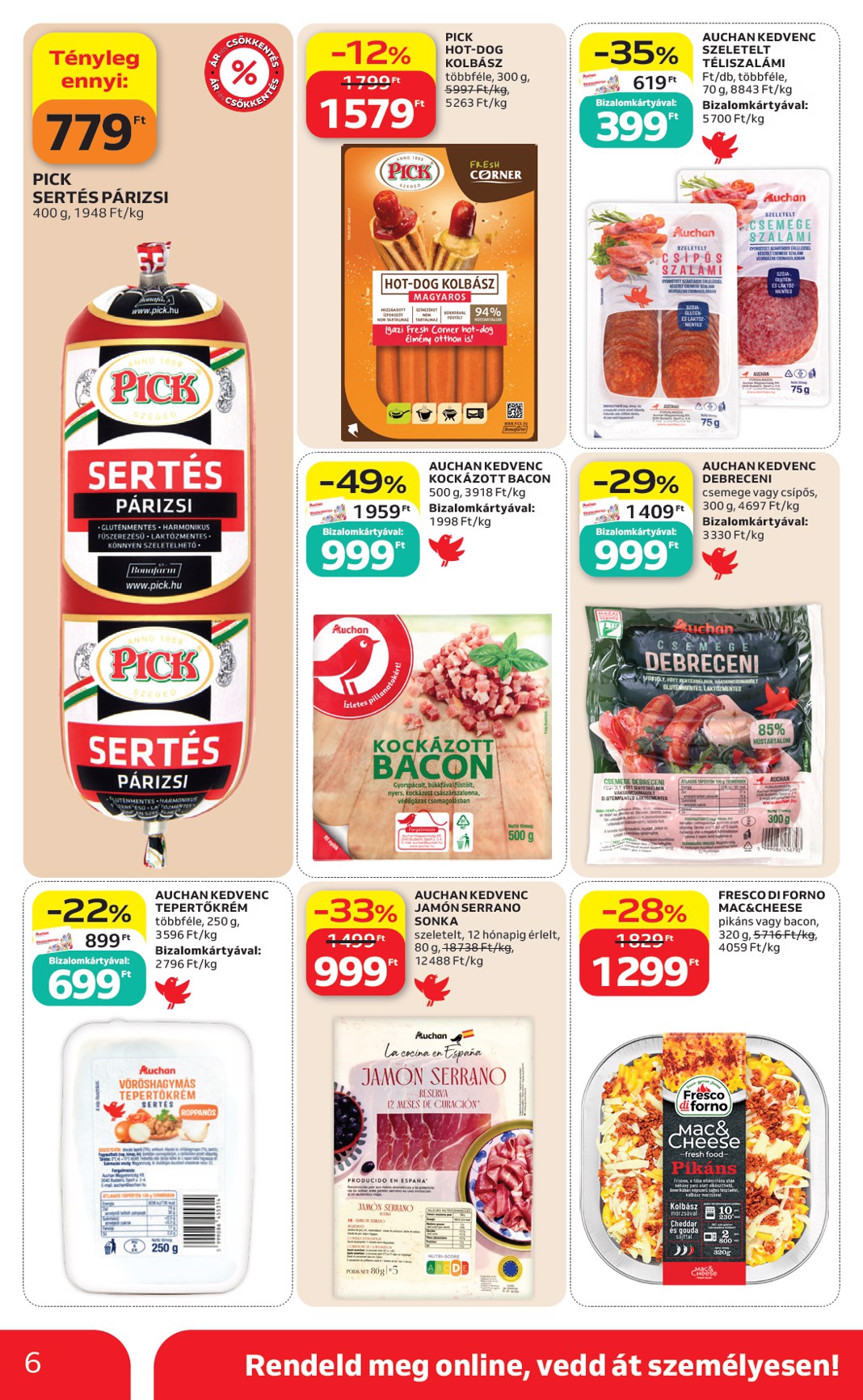 auchan - A jövőbeli Auchan Szupermarket akciós újság csütörtöktől 2026.09.17.-tól szerdától 2026.09.23.-ig érvényes. - page: 6