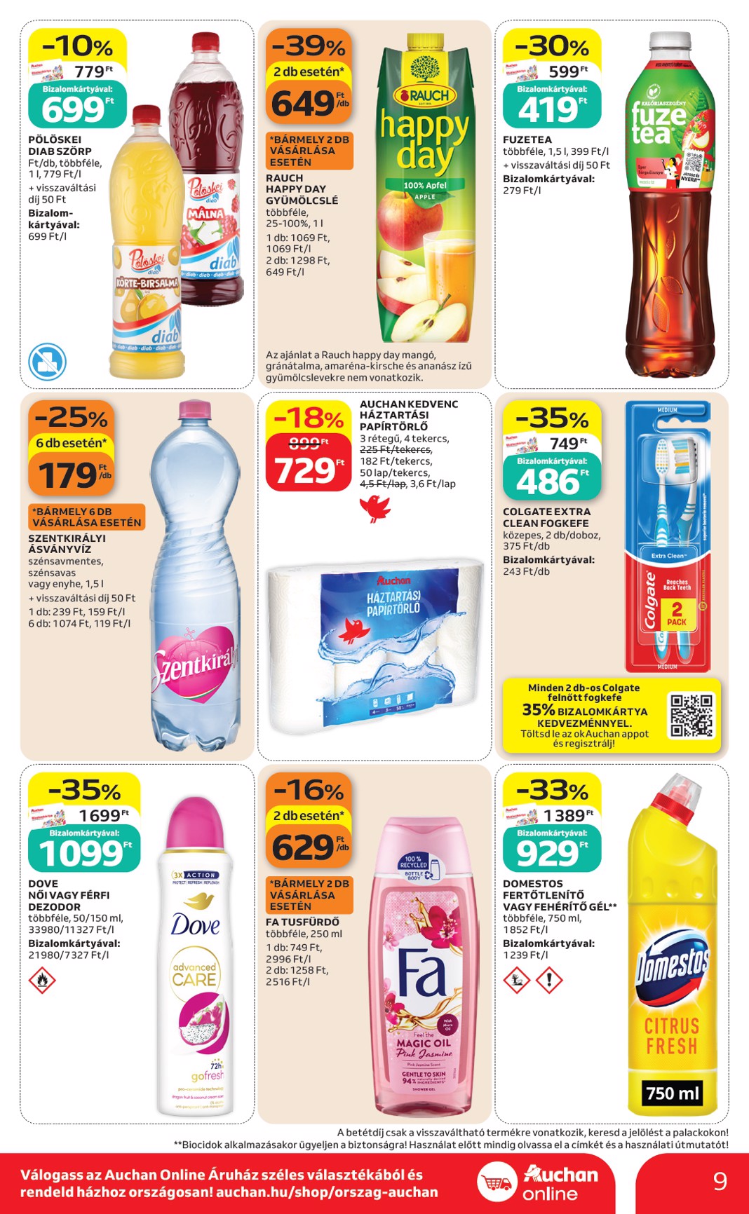 auchan - A jövőbeli Auchan Szupermarket akciós újság csütörtöktől 2026.09.17.-tól szerdától 2026.09.23.-ig érvényes. - page: 9