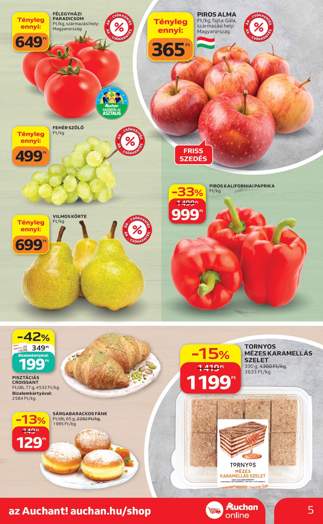 auchan - A jövőbeli Auchan Szupermarket akciós újság csütörtöktől 2026.09.17.-tól szerdától 2026.09.23.-ig érvényes. - page: 5