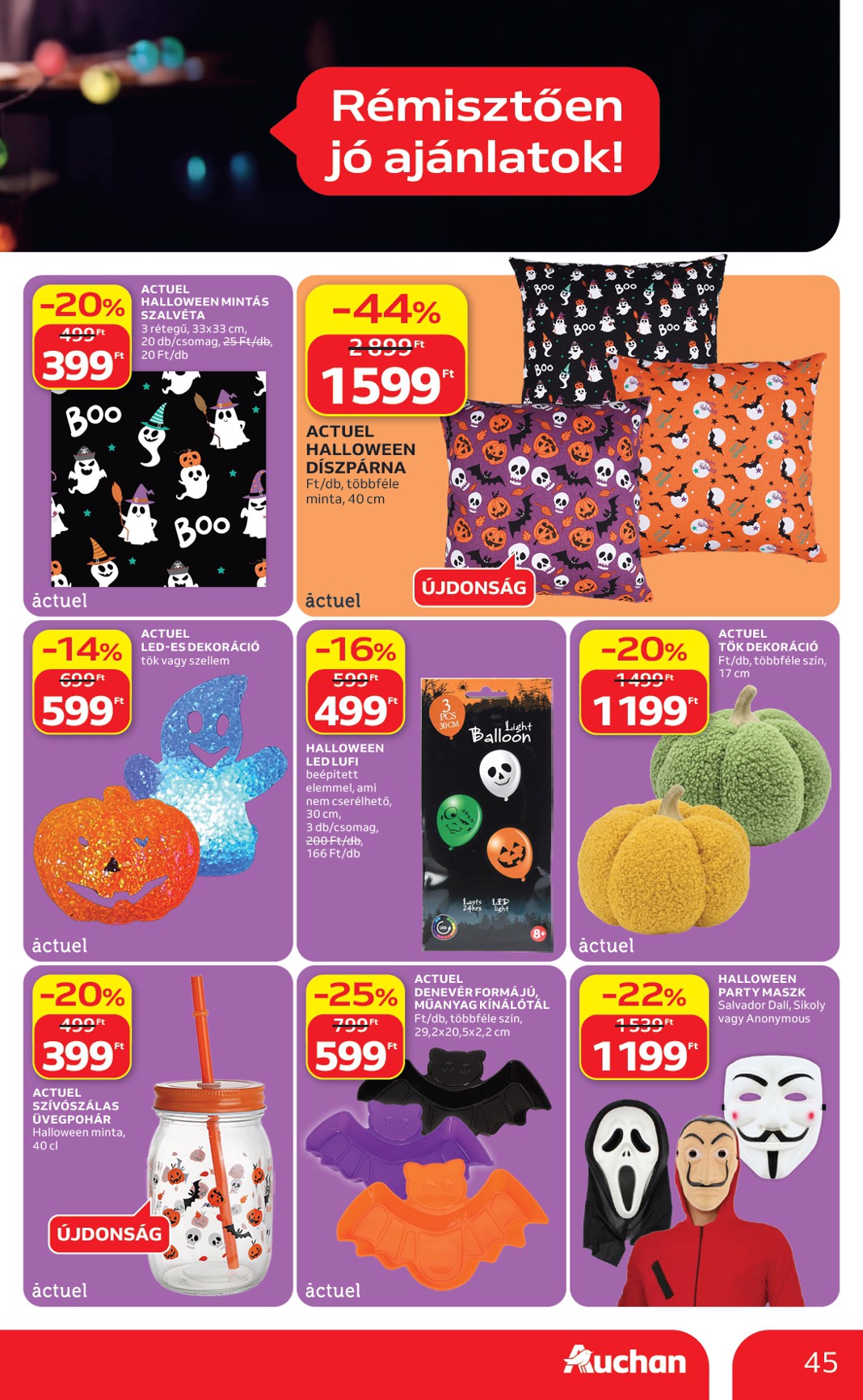 auchan - Aktuális Auchan szórólap érvényes csütörtöktől 2026.09.17.-től szerdától 2026.09.23.-ig - page: 45