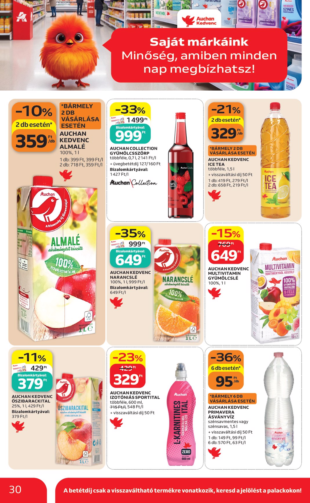 auchan - Aktuális Auchan szórólap érvényes csütörtöktől 2026.09.17.-től szerdától 2026.09.23.-ig - page: 30