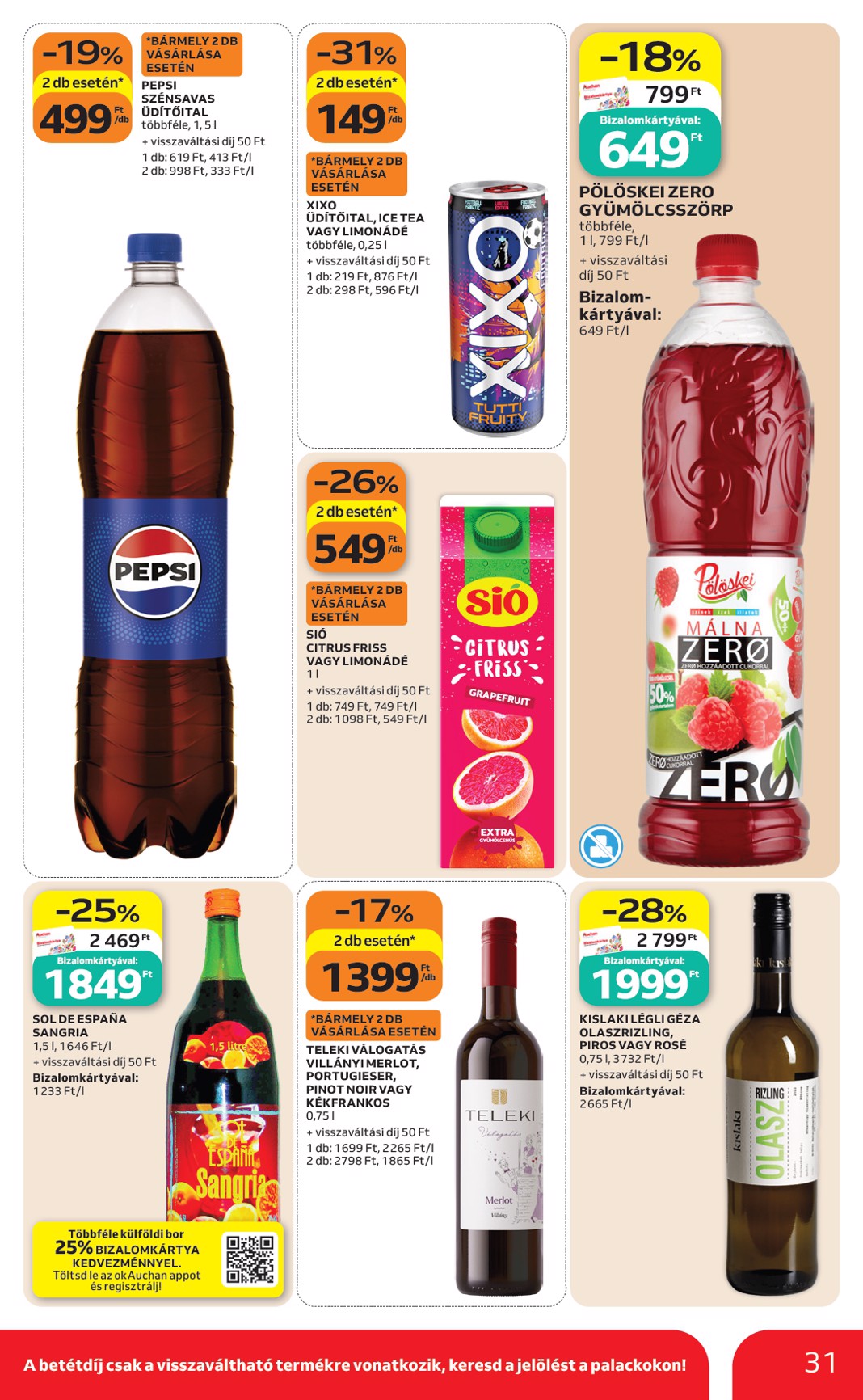 auchan - Aktuális Auchan szórólap érvényes csütörtöktől 2026.09.17.-től szerdától 2026.09.23.-ig - page: 31
