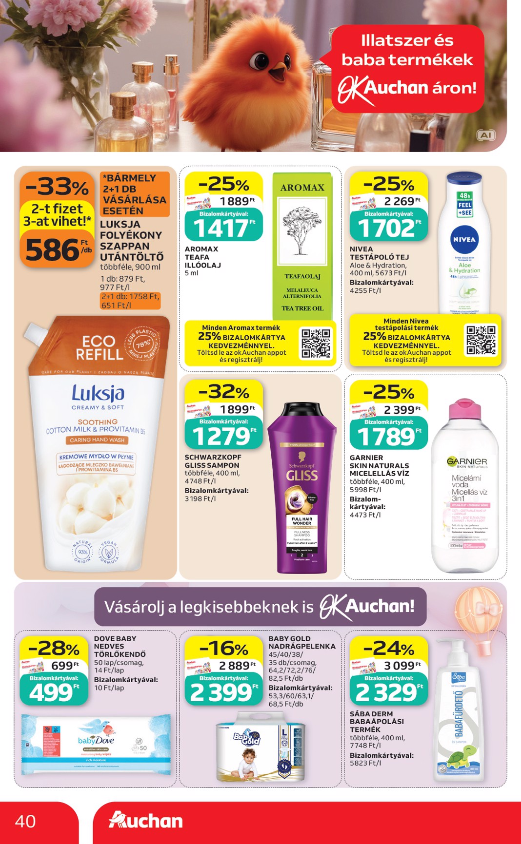 auchan - Aktuális Auchan szórólap érvényes csütörtöktől 2026.09.17.-től szerdától 2026.09.23.-ig - page: 40