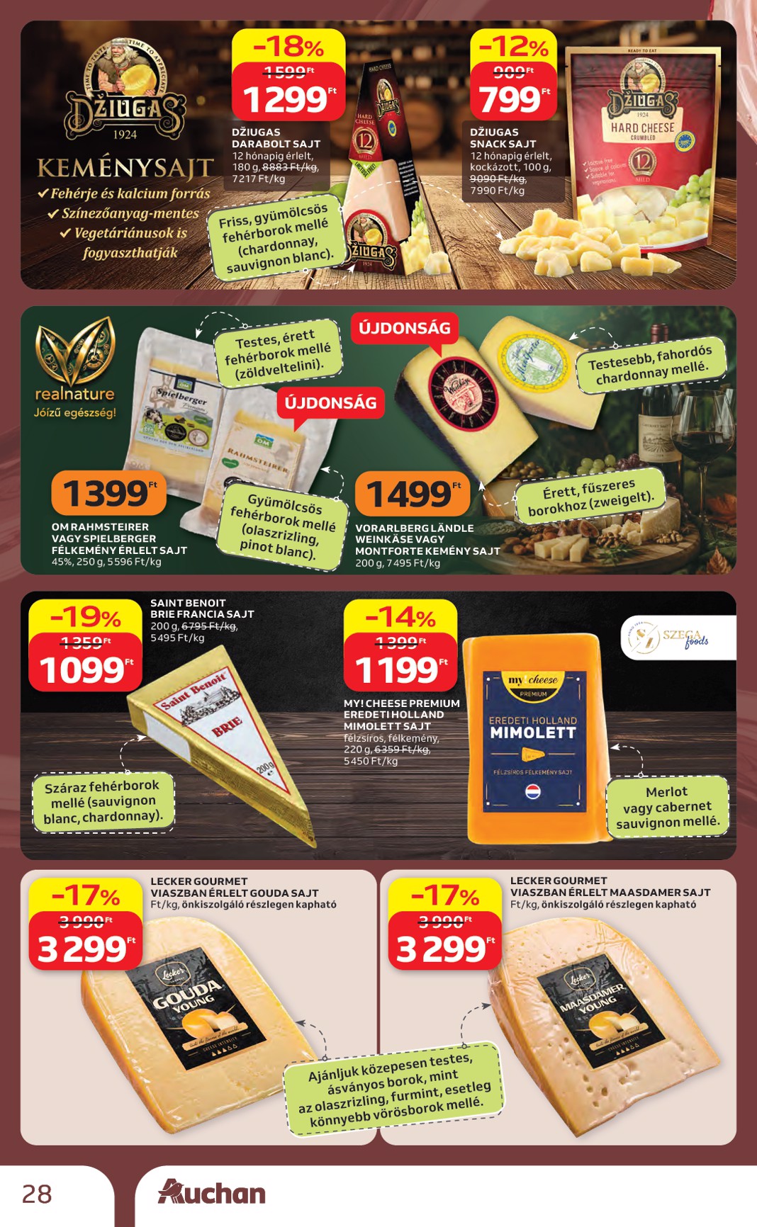 auchan - A jövőbeli Auchan - Bor ajánlataink - Hipermarket akciós újság csütörtöktől 2026.10.01.-tól szerdától 2026.10.21.-ig érvényes. - page: 28