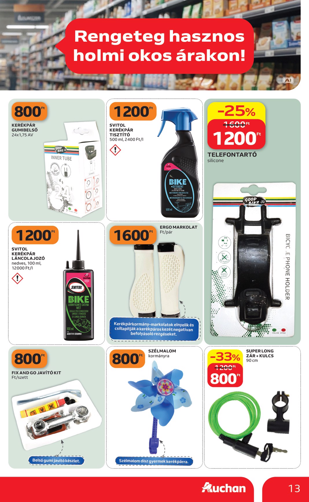 auchan - A jövőbeli Auchan - Filléres ajánlataink akciós újság csütörtöktől 2026.10.01.-tól szerdától 2026.10.07.-ig érvényes. - page: 13