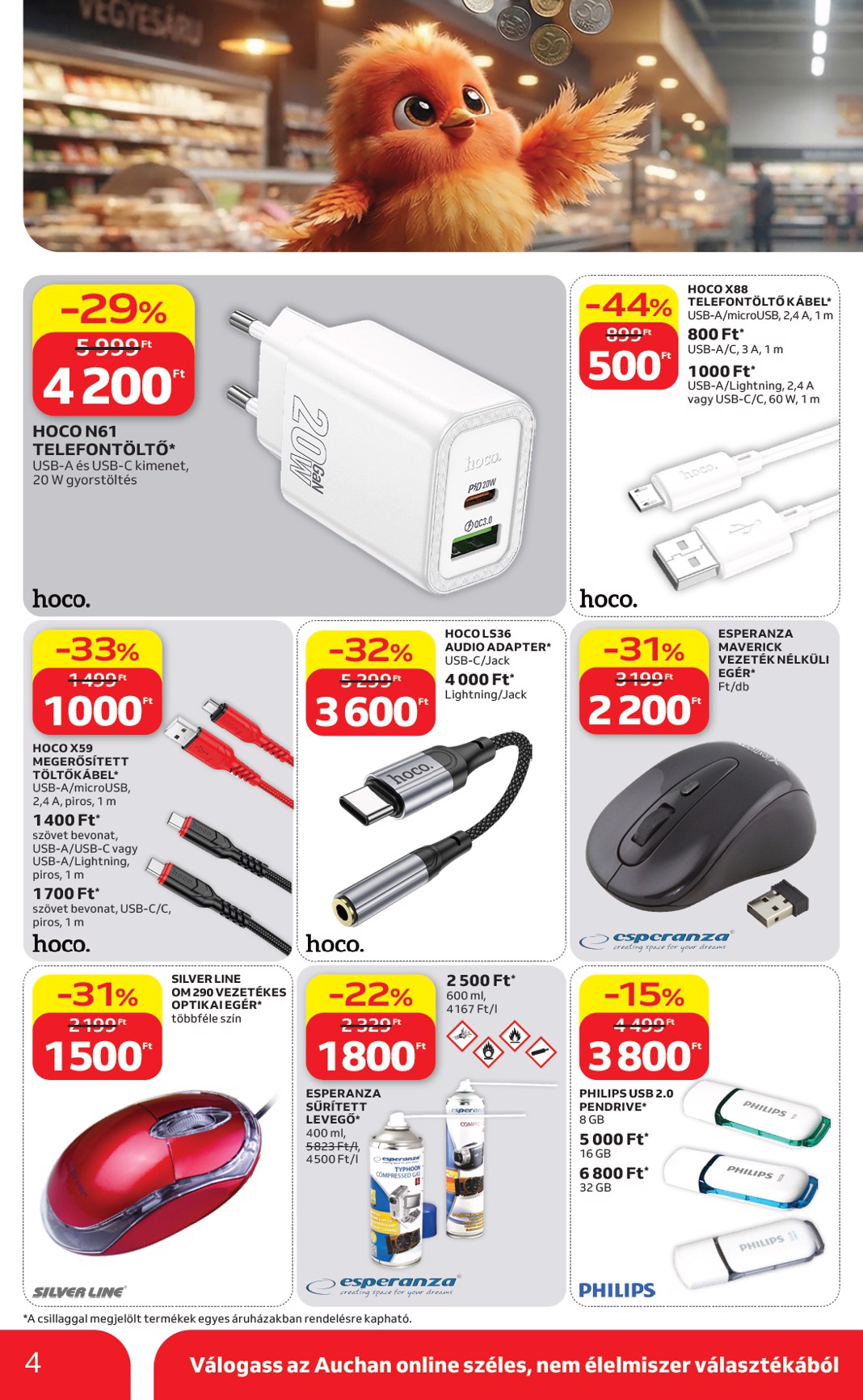 auchan - A jövőbeli Auchan - Filléres ajánlataink akciós újság csütörtöktől 2026.10.01.-tól szerdától 2026.10.07.-ig érvényes. - page: 4