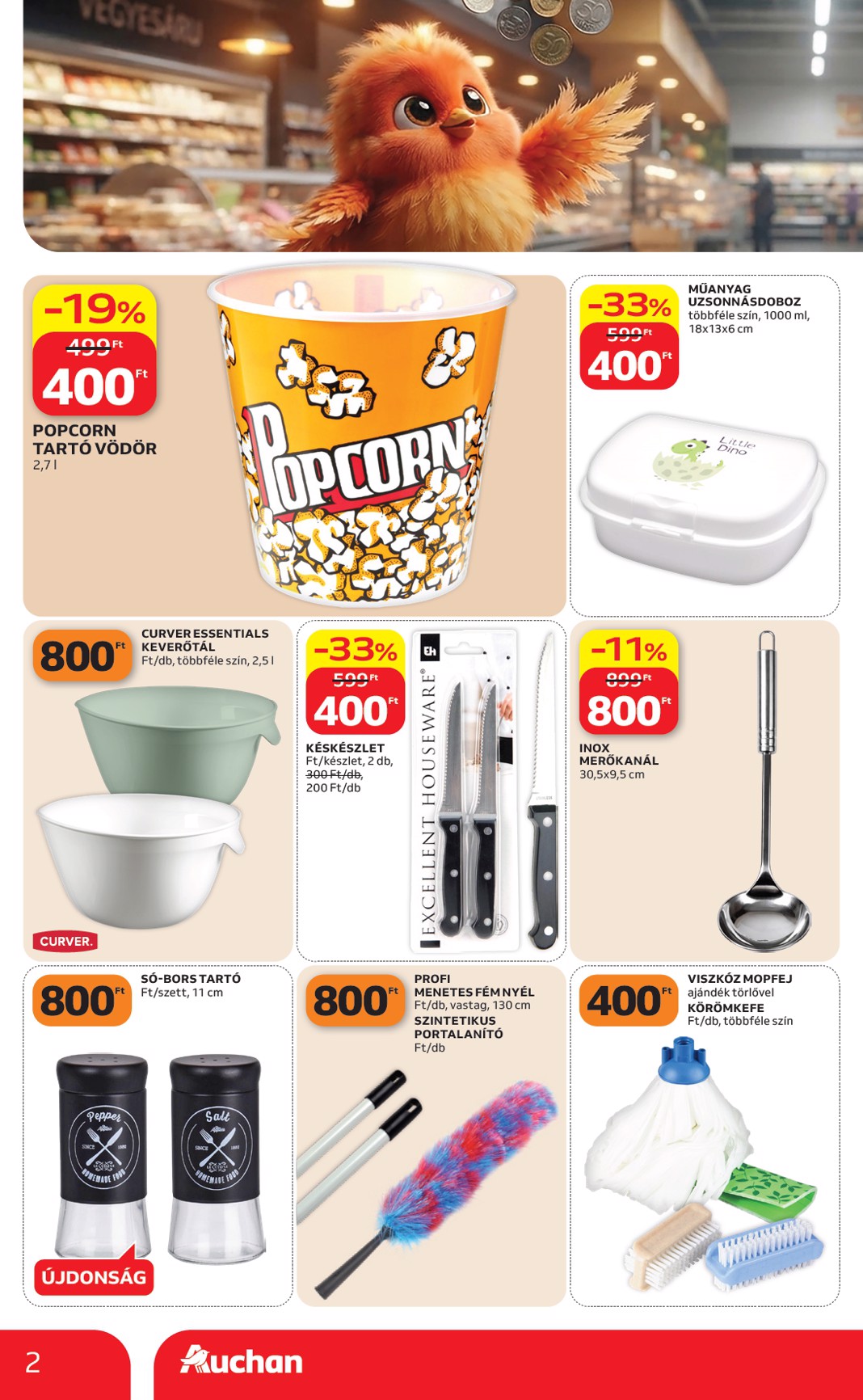 auchan - A jövőbeli Auchan - Filléres ajánlataink akciós újság csütörtöktől 2026.10.01.-tól szerdától 2026.10.07.-ig érvényes. - page: 2