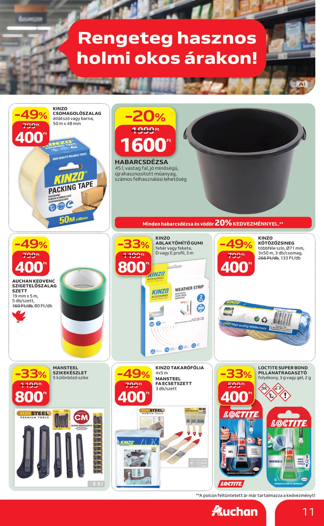 auchan - A jövőbeli Auchan - Filléres ajánlataink akciós újság csütörtöktől 2026.10.01.-tól szerdától 2026.10.07.-ig érvényes. - page: 11