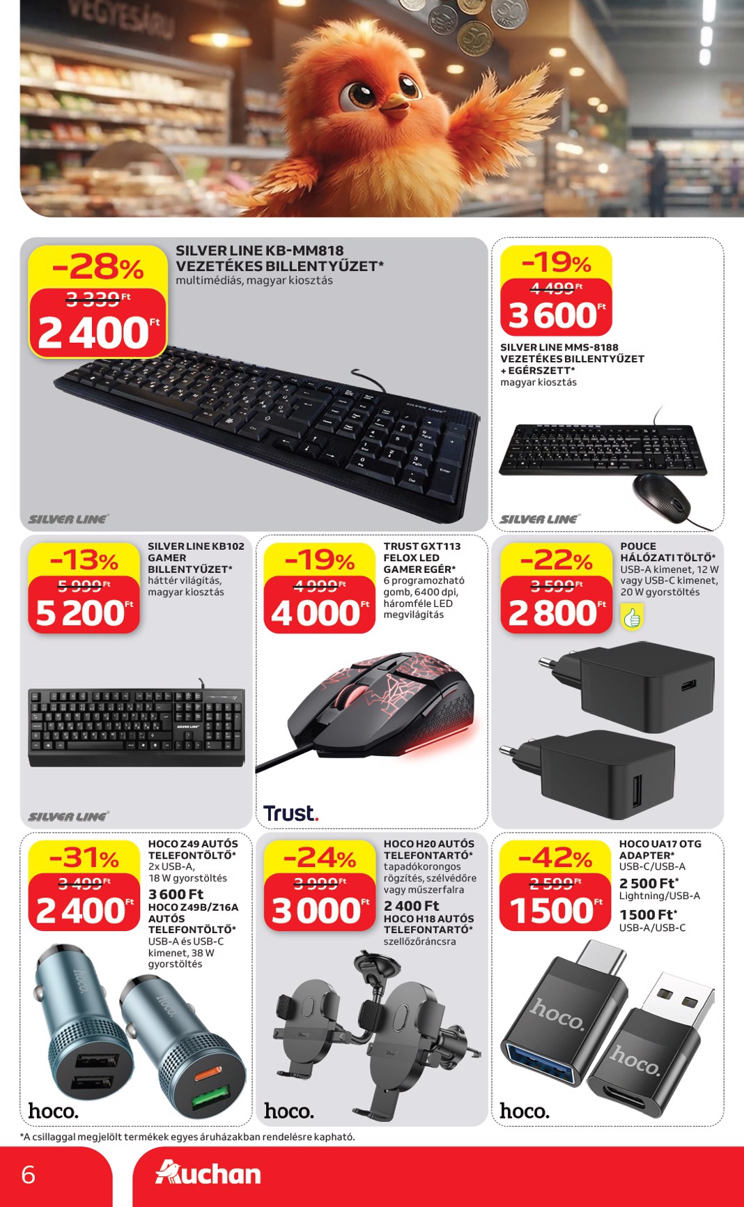 auchan - A jövőbeli Auchan - Filléres ajánlataink akciós újság csütörtöktől 2026.10.01.-tól szerdától 2026.10.07.-ig érvényes. - page: 6