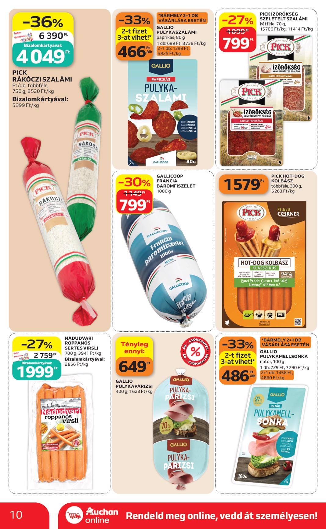 auchan - A jövőbeli Auchan Szupermarket akciós újság csütörtöktől 2026.10.01.-tól szerdától 2026.10.07.-ig érvényes. - page: 10