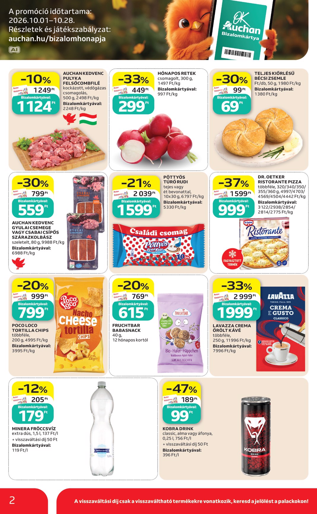 auchan - A jövőbeli Auchan Szupermarket akciós újság csütörtöktől 2026.10.01.-tól szerdától 2026.10.07.-ig érvényes. - page: 2