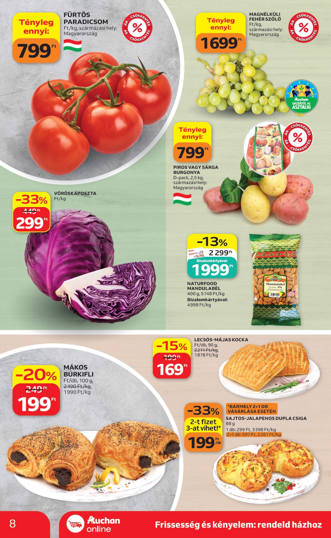 auchan - A jövőbeli Auchan Szupermarket akciós újság csütörtöktől 2026.10.01.-tól szerdától 2026.10.07.-ig érvényes. - page: 8