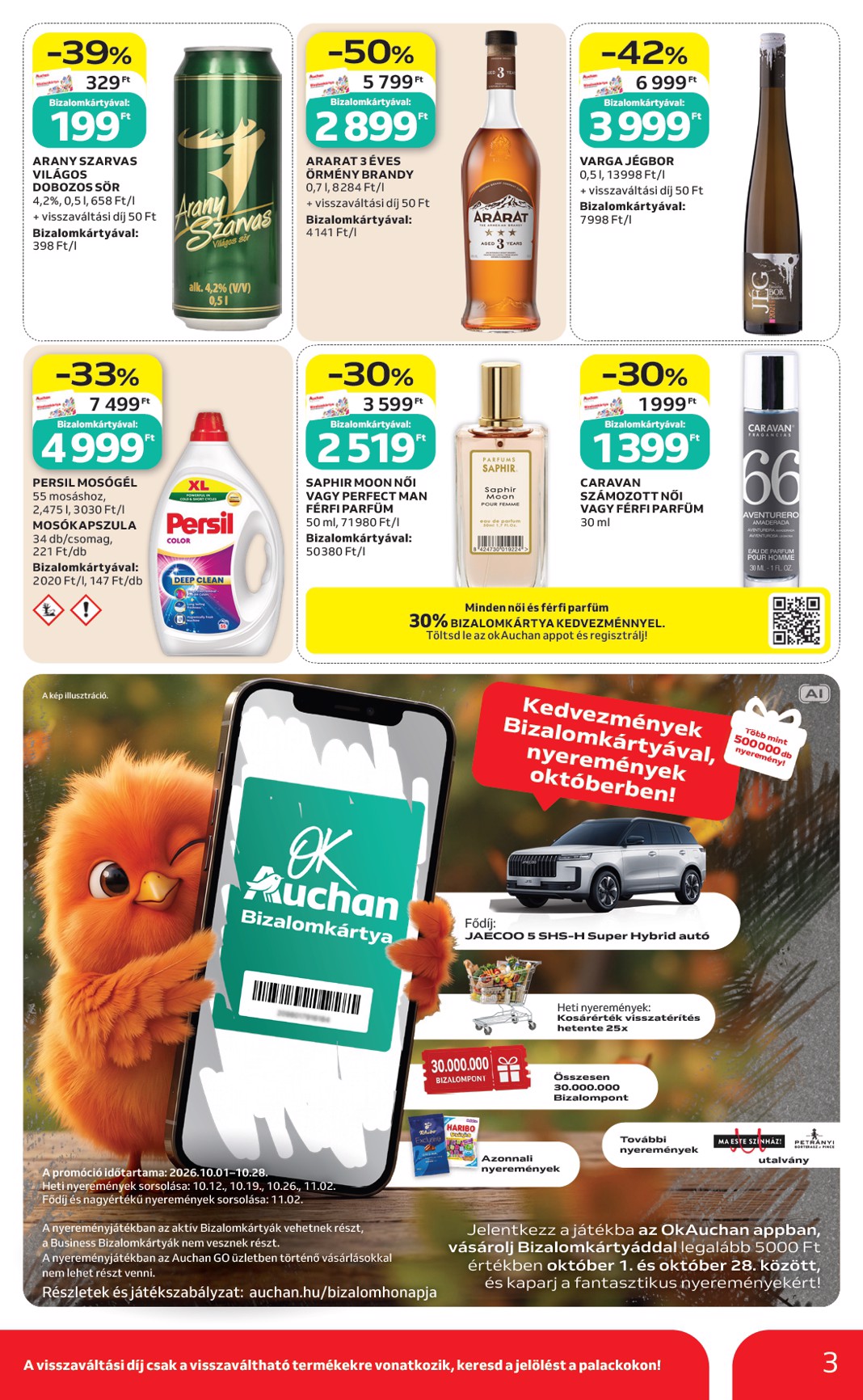auchan - A jövőbeli Auchan Szupermarket akciós újság csütörtöktől 2026.10.01.-tól szerdától 2026.10.07.-ig érvényes. - page: 3