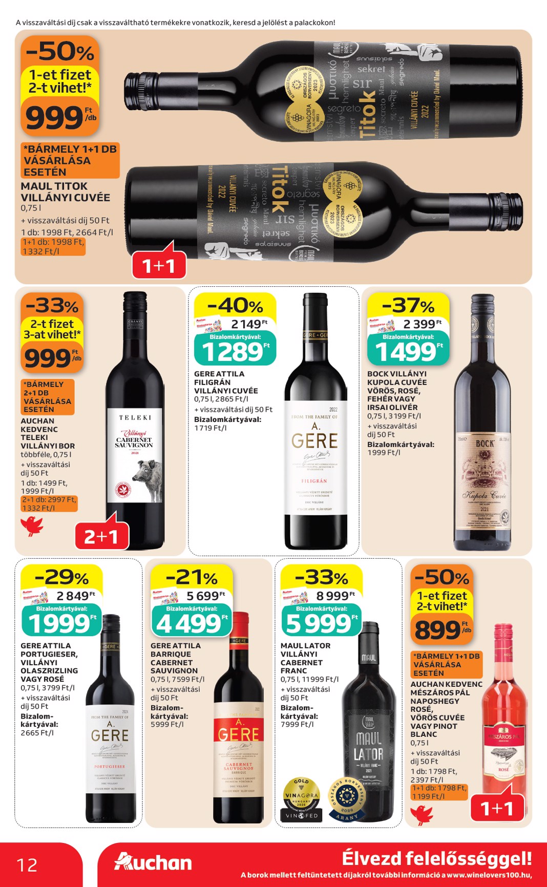 auchan - A jövőbeli Auchan Szupermarket akciós újság csütörtöktől 2026.10.01.-tól szerdától 2026.10.07.-ig érvényes. - page: 12