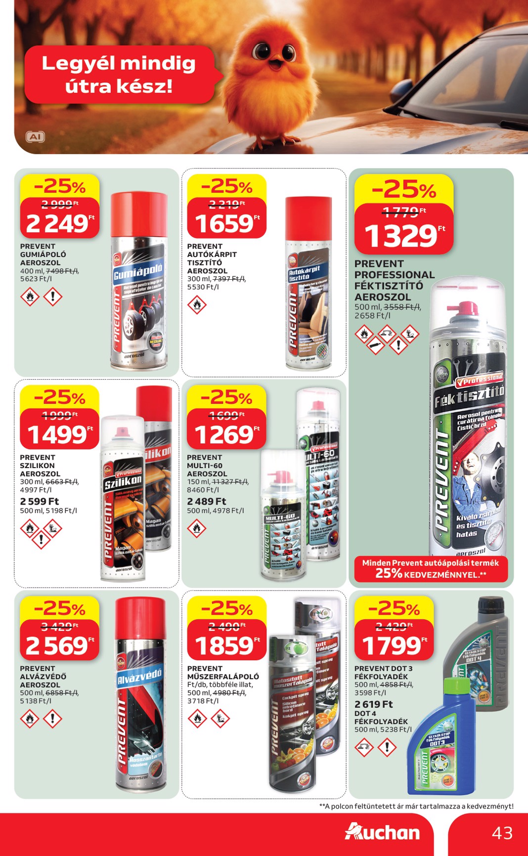 auchan - A jövőbeli Auchan akciós újság csütörtöktől 2026.10.01.-tól szerdától 2026.10.07.-ig érvényes. - page: 43