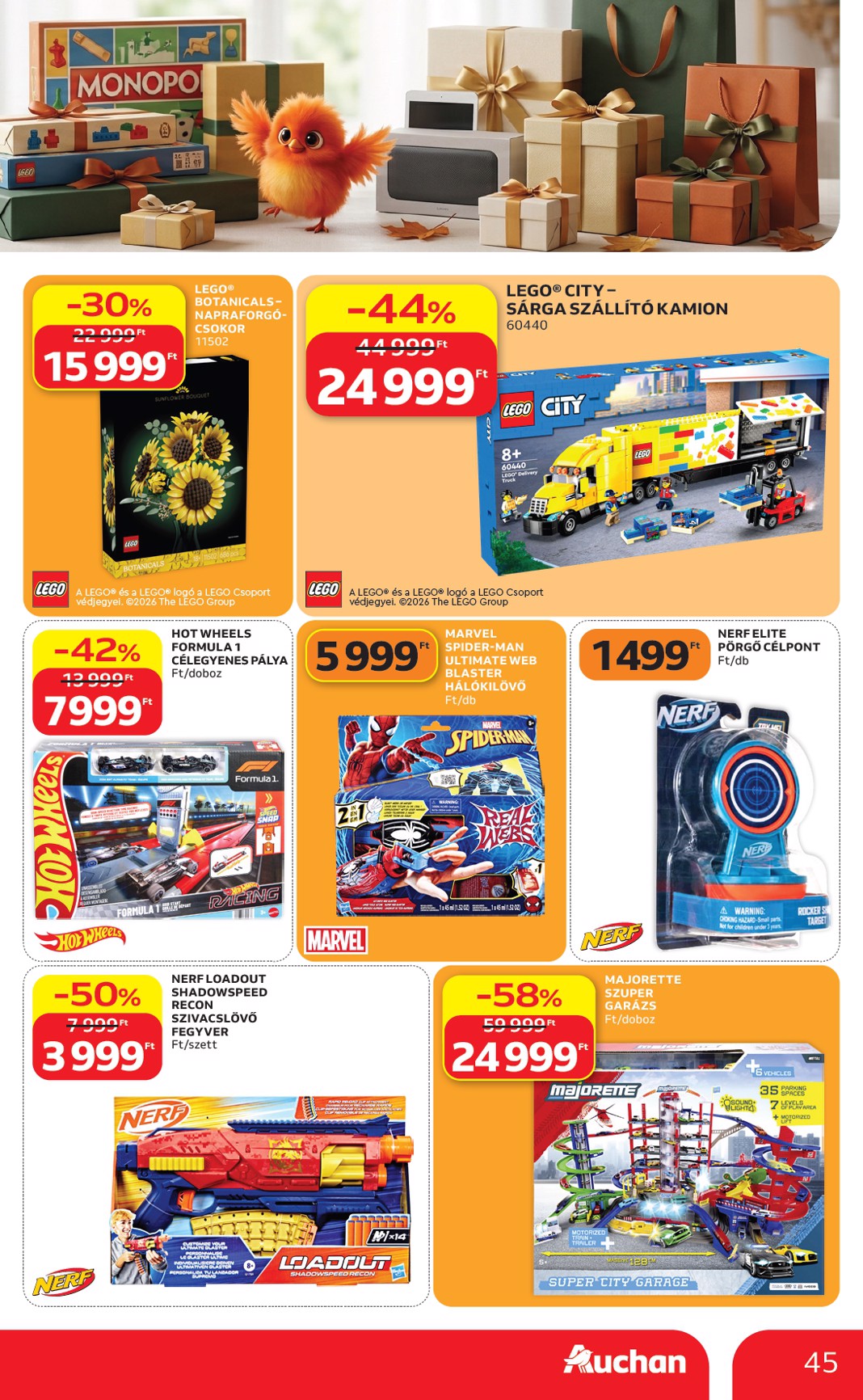 auchan - A jövőbeli Auchan akciós újság csütörtöktől 2026.10.01.-tól szerdától 2026.10.07.-ig érvényes. - page: 45