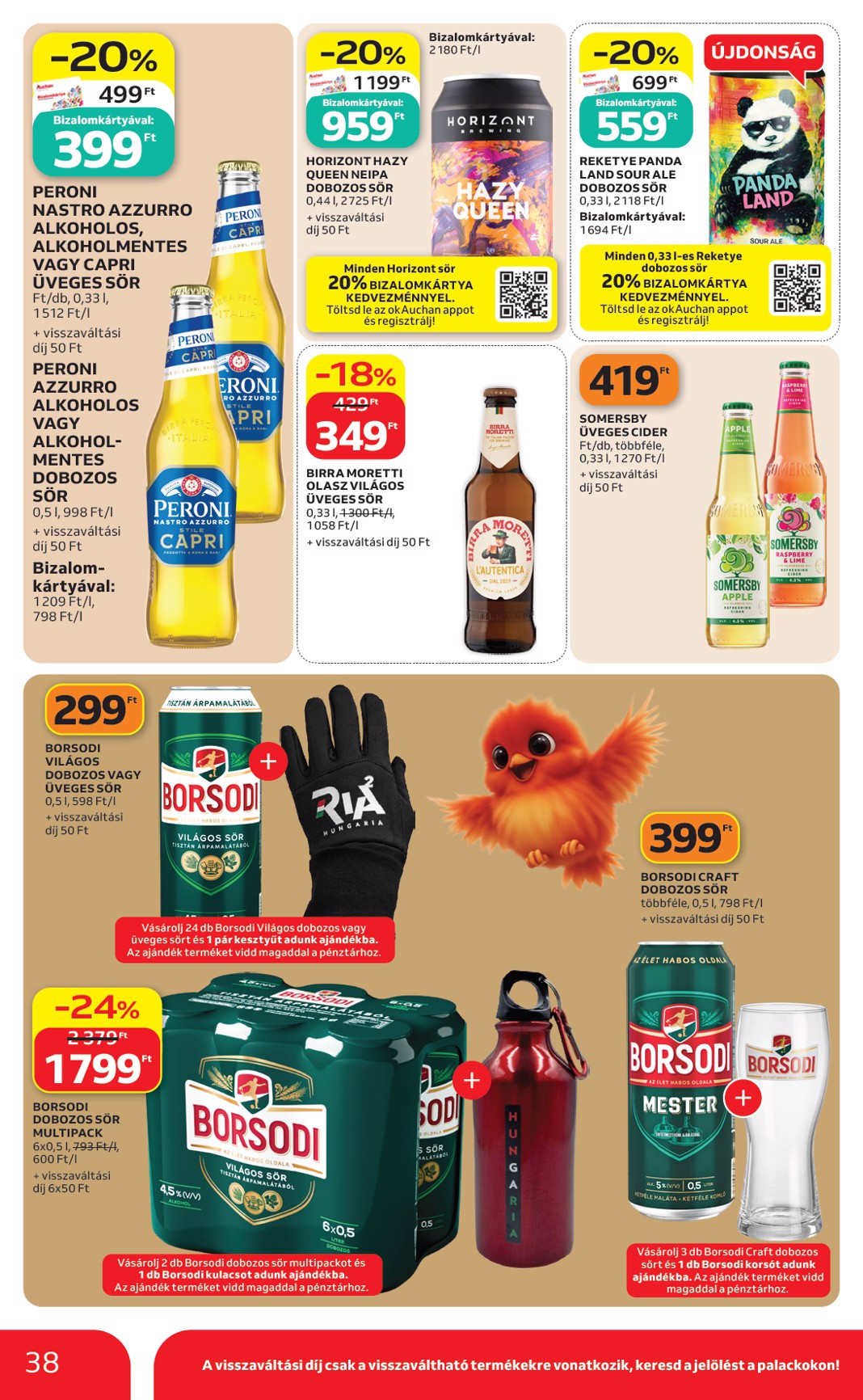 auchan - A jövőbeli Auchan akciós újság csütörtöktől 2026.10.01.-tól szerdától 2026.10.07.-ig érvényes. - page: 38