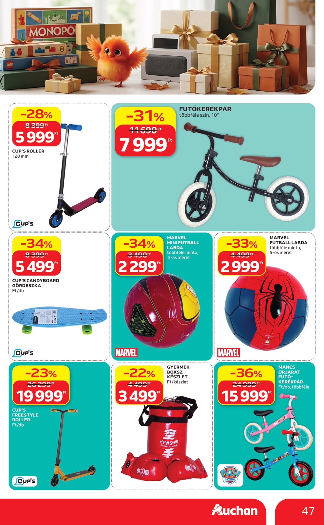 auchan - A jövőbeli Auchan akciós újság csütörtöktől 2026.10.01.-tól szerdától 2026.10.07.-ig érvényes. - page: 47