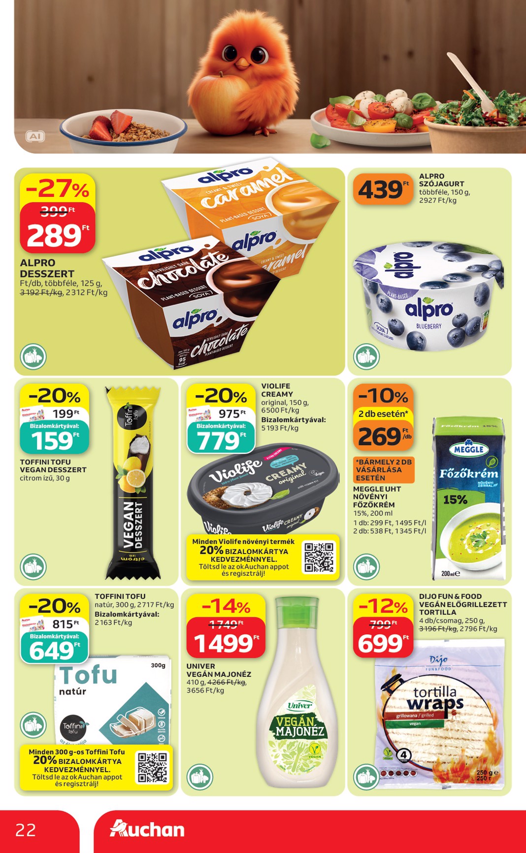 auchan - A jövőbeli Auchan akciós újság csütörtöktől 2026.10.01.-tól szerdától 2026.10.07.-ig érvényes. - page: 22