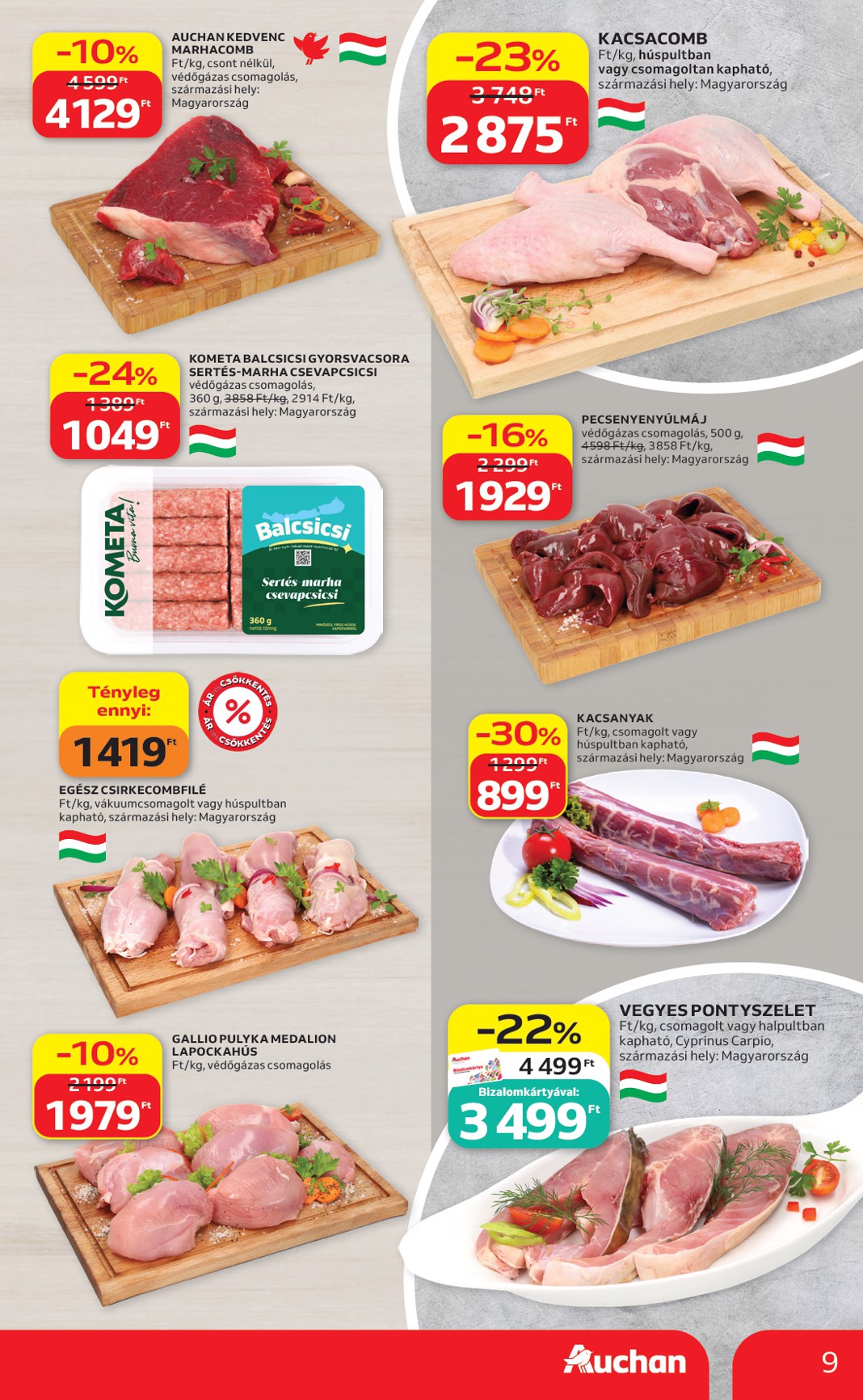 auchan - A jövőbeli Auchan akciós újság csütörtöktől 2026.10.01.-tól szerdától 2026.10.07.-ig érvényes. - page: 9