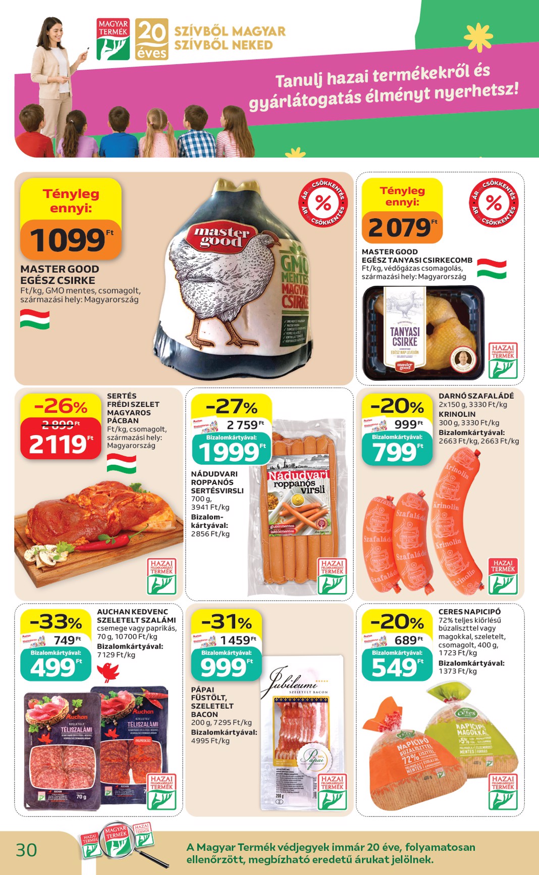 auchan - A jövőbeli Auchan akciós újság csütörtöktől 2026.10.01.-tól szerdától 2026.10.07.-ig érvényes. - page: 30