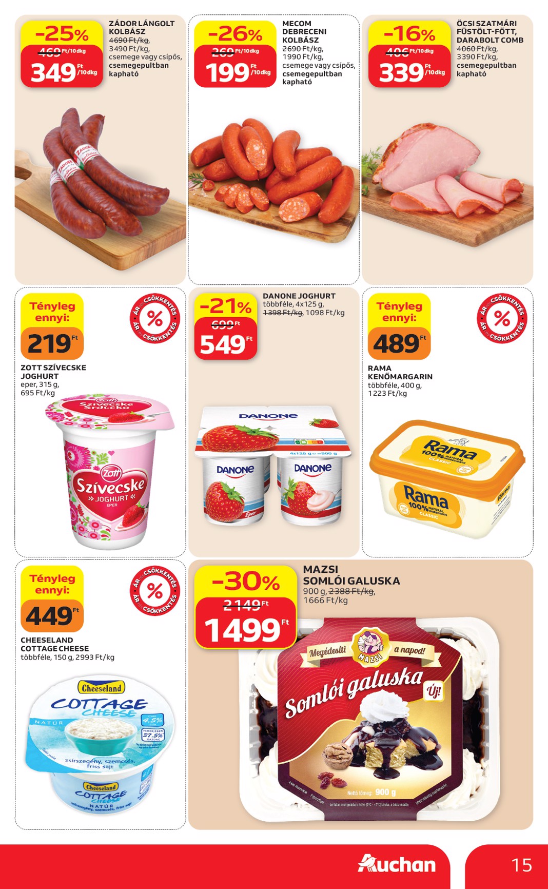 auchan - A jövőbeli Auchan akciós újság csütörtöktől 2026.10.01.-tól szerdától 2026.10.07.-ig érvényes. - page: 15