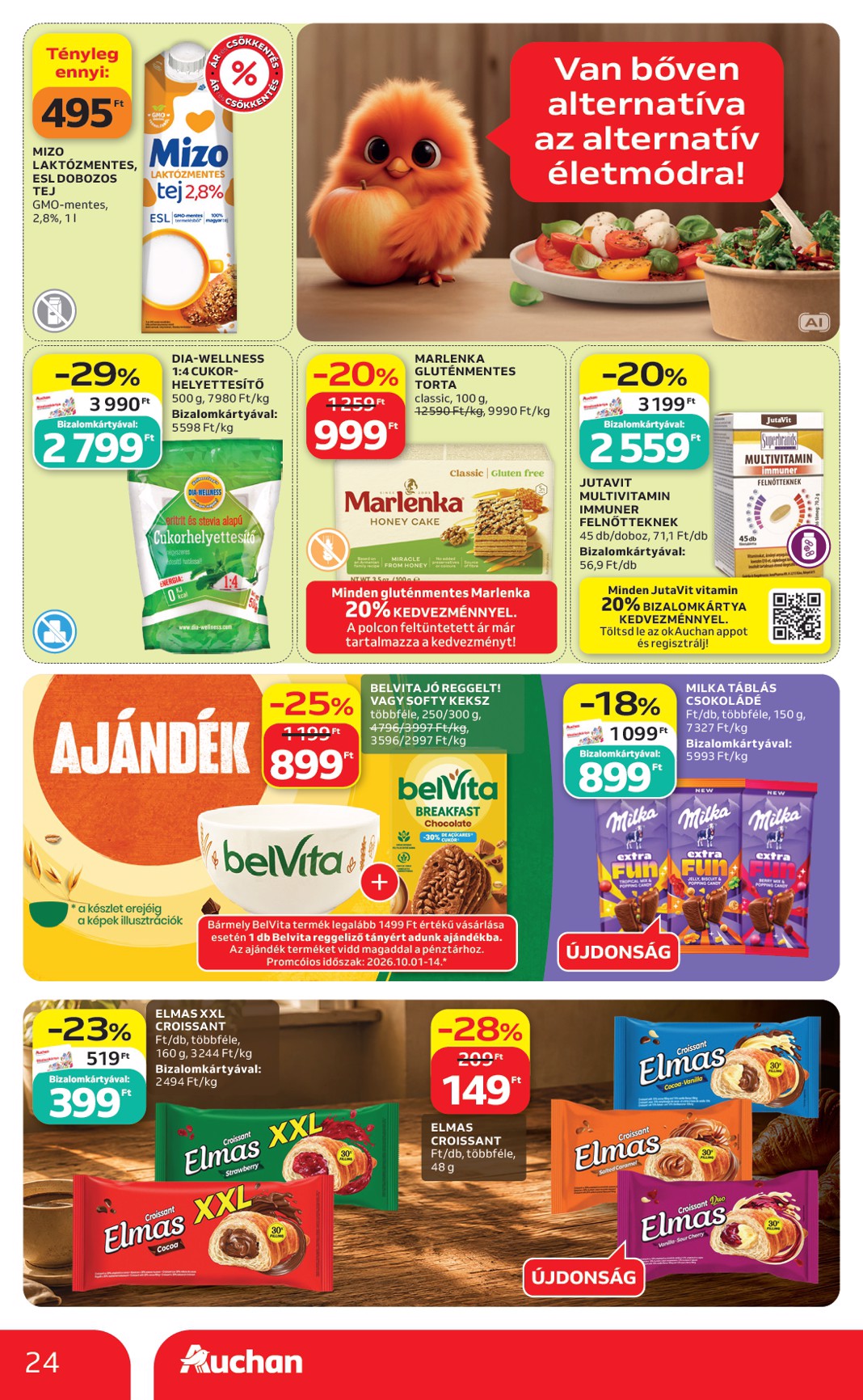 auchan - A jövőbeli Auchan akciós újság csütörtöktől 2026.10.01.-tól szerdától 2026.10.07.-ig érvényes. - page: 24