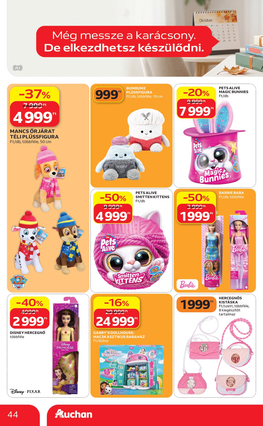 auchan - A jövőbeli Auchan akciós újság csütörtöktől 2026.10.01.-tól szerdától 2026.10.07.-ig érvényes. - page: 44