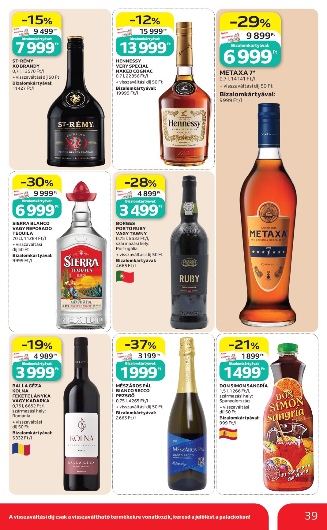 auchan - A jövőbeli Auchan akciós újság csütörtöktől 2026.10.01.-tól szerdától 2026.10.07.-ig érvényes. - page: 39