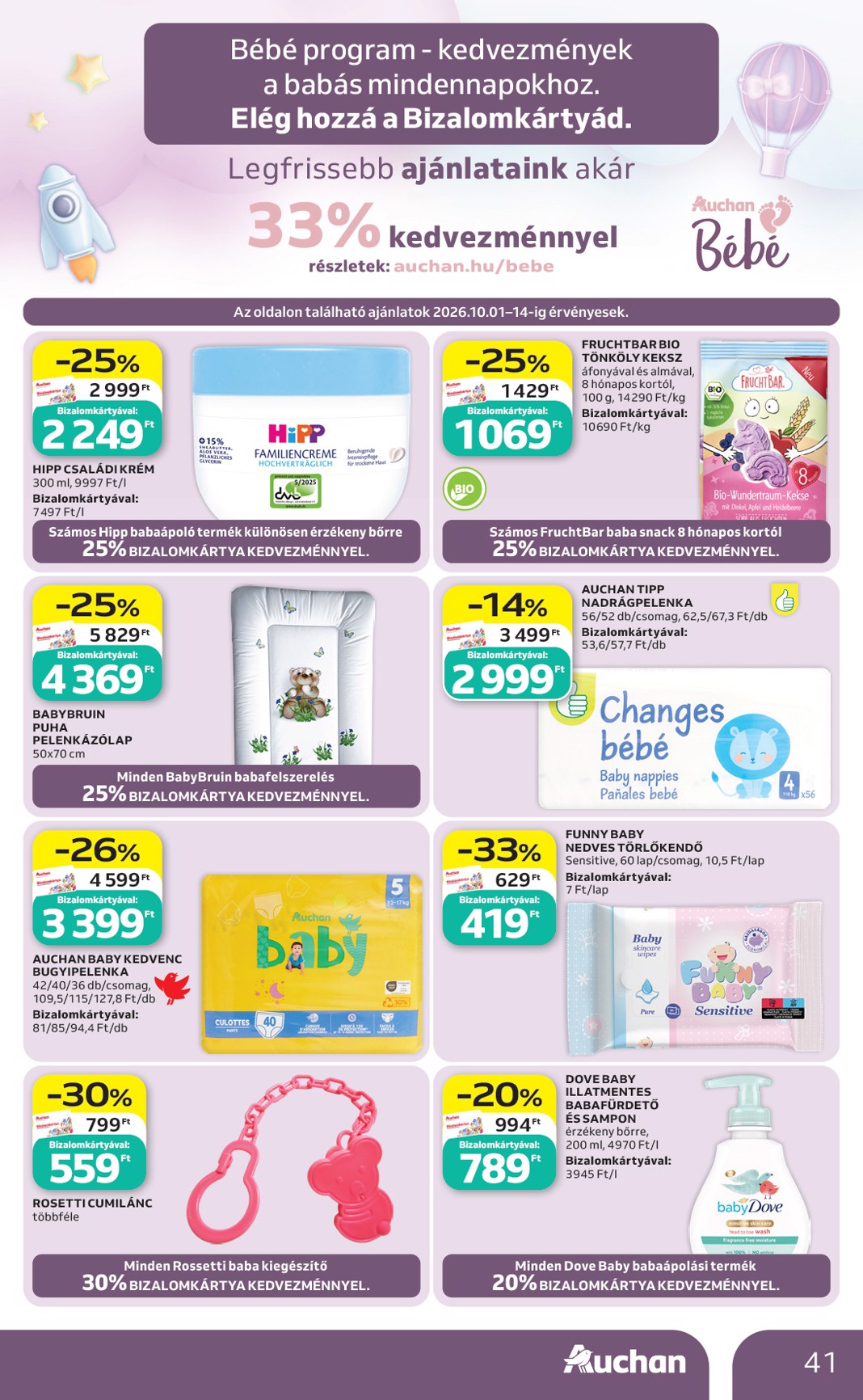 auchan - A jövőbeli Auchan akciós újság csütörtöktől 2026.10.01.-tól szerdától 2026.10.07.-ig érvényes. - page: 41