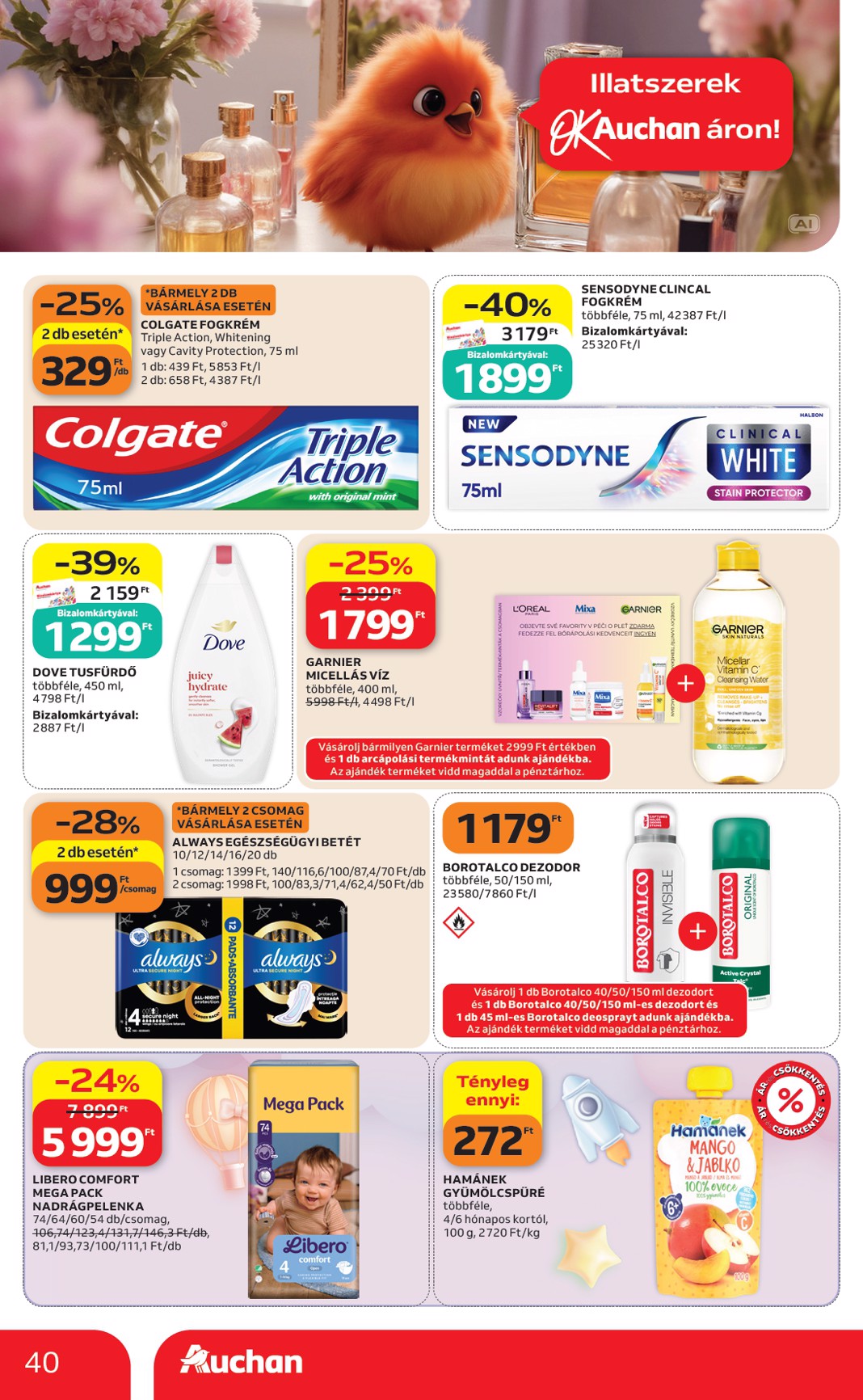 auchan - A jövőbeli Auchan akciós újság csütörtöktől 2026.10.01.-tól szerdától 2026.10.07.-ig érvényes. - page: 40