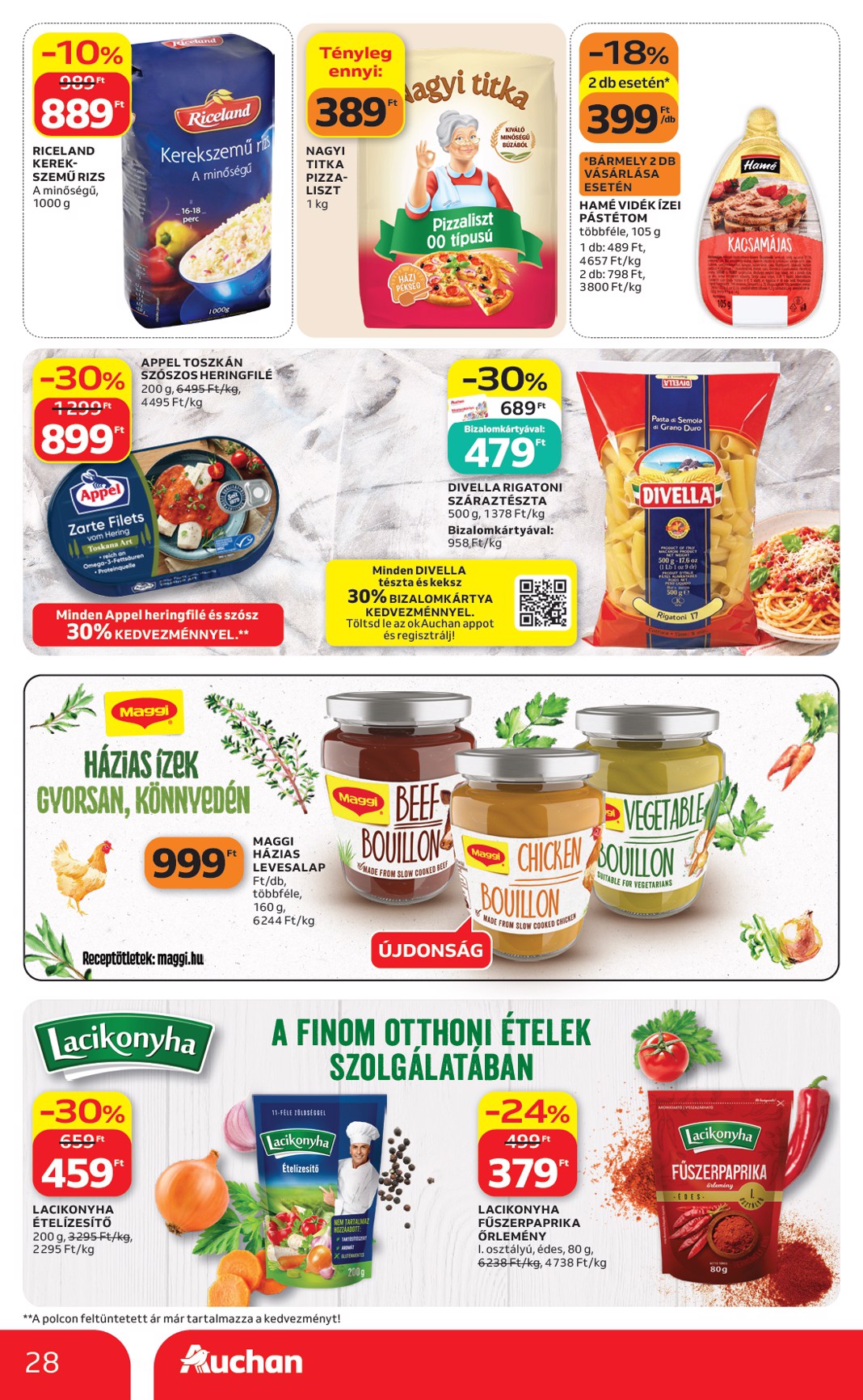 auchan - A jövőbeli Auchan akciós újság csütörtöktől 2026.10.01.-tól szerdától 2026.10.07.-ig érvényes. - page: 28