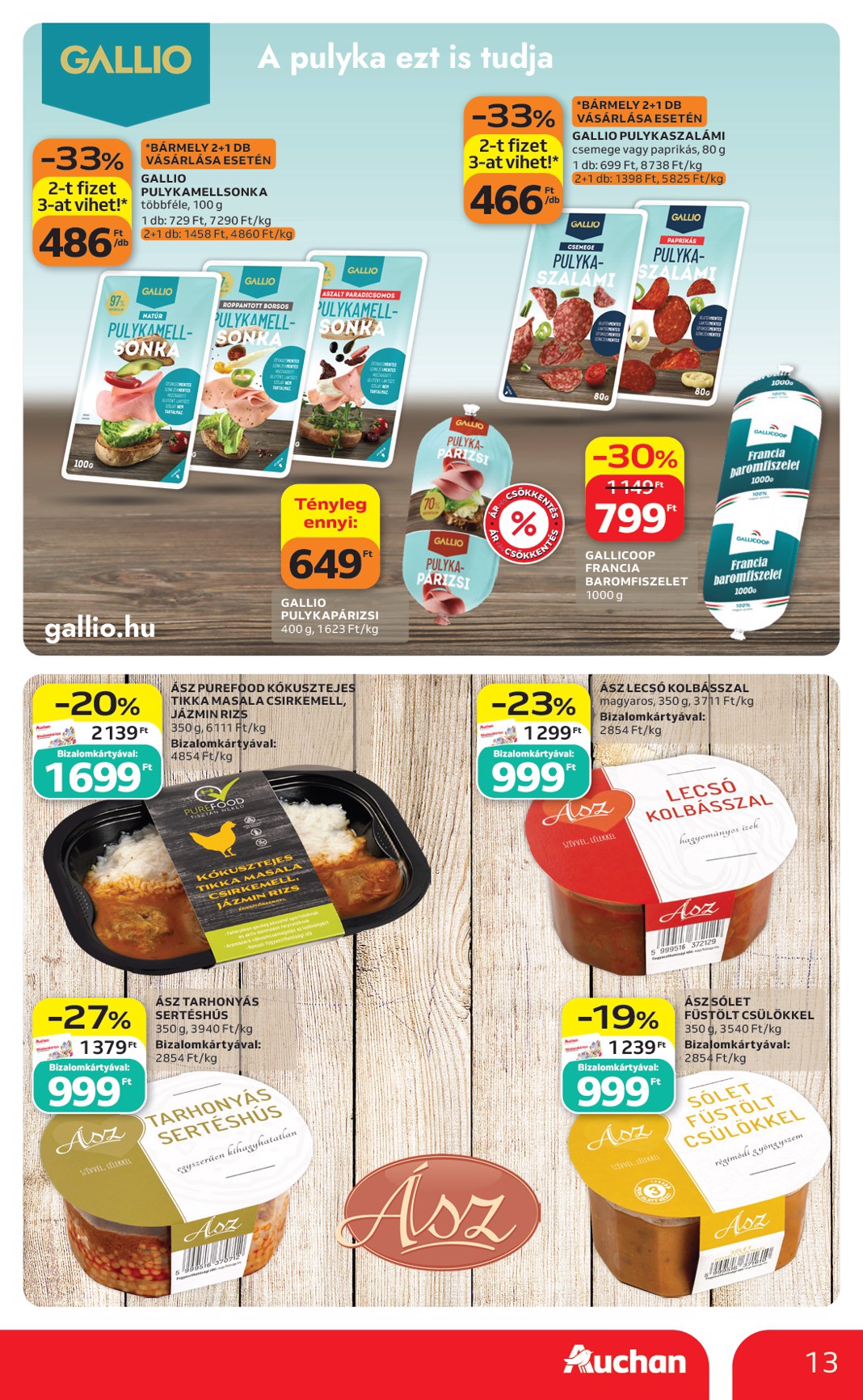 auchan - A jövőbeli Auchan akciós újság csütörtöktől 2026.10.01.-tól szerdától 2026.10.07.-ig érvényes. - page: 13