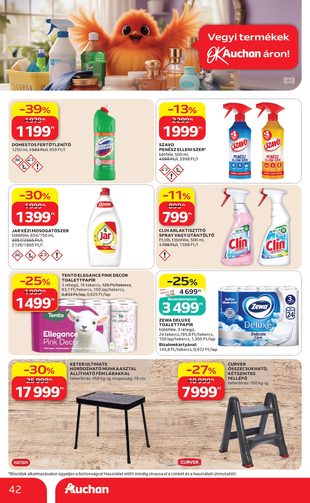 auchan - A jövőbeli Auchan akciós újság csütörtöktől 2026.10.01.-tól szerdától 2026.10.07.-ig érvényes. - page: 42