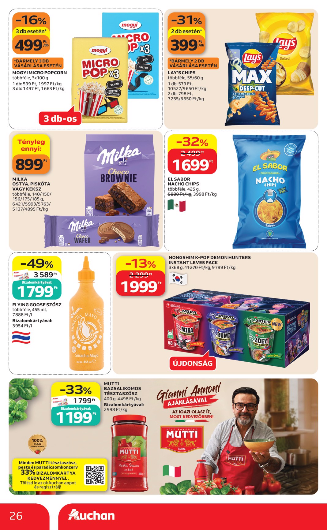 auchan - A jövőbeli Auchan akciós újság csütörtöktől 2026.10.01.-tól szerdától 2026.10.07.-ig érvényes. - page: 26