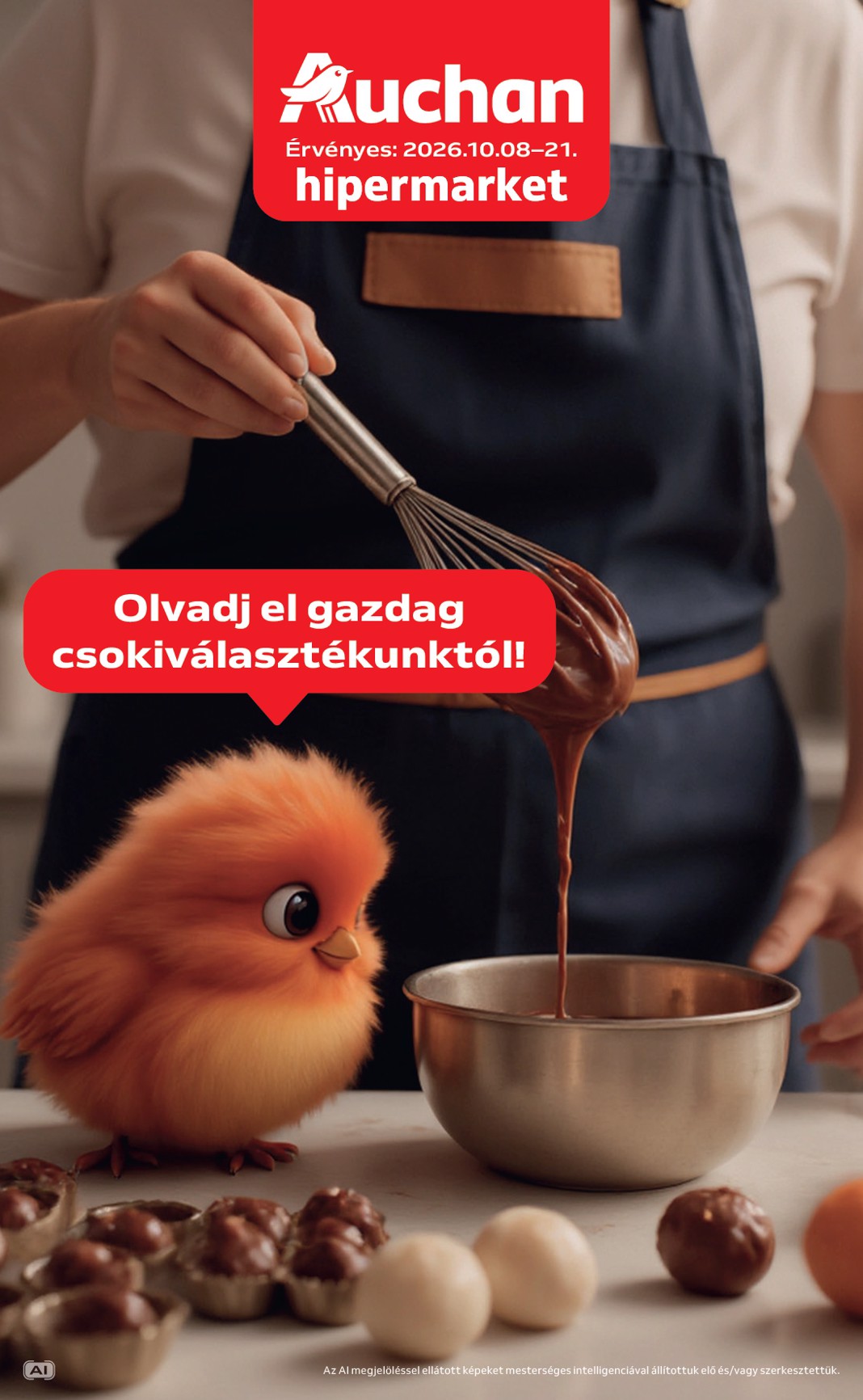auchan - A jövőbeli Auchan - Csokoládé ajánlataink akciós újság csütörtöktől 2026.10.08.-tól szerdától 2026.10.21.-ig érvényes. - page: 1