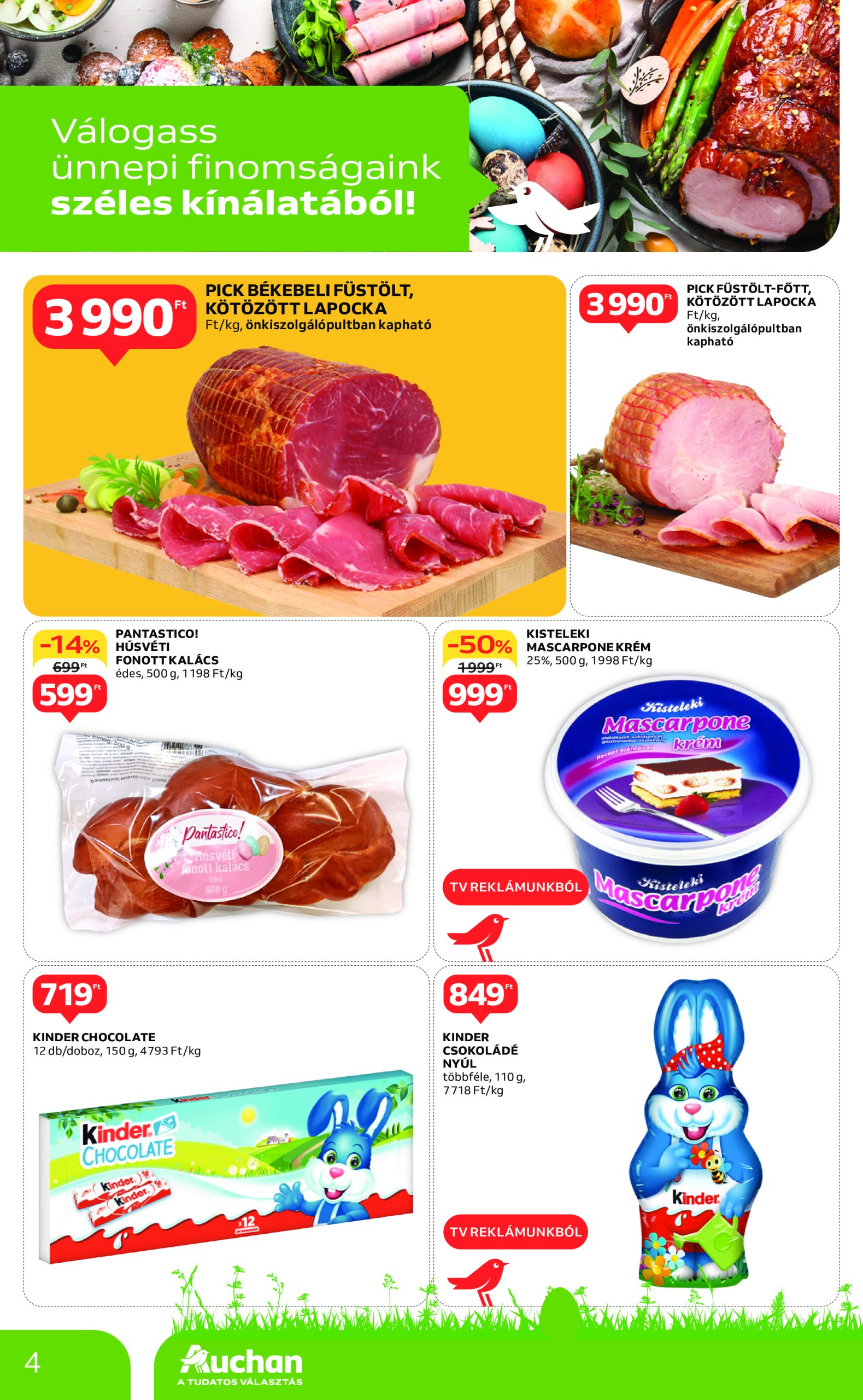 auchan - Auchan szupermarket akciós újság, érvényes 04.10. - 04.16. - page: 4