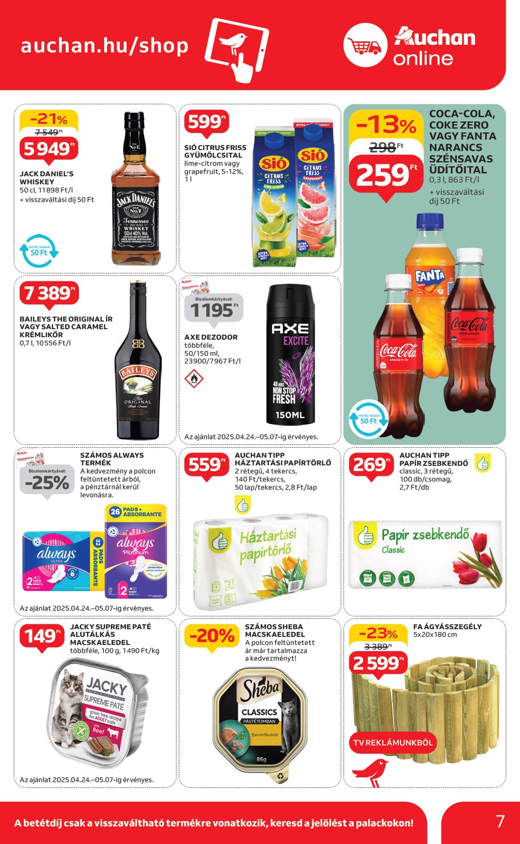auchan - Auchan Szupermarket akciós újság, érvényes 04.24. - 04.30. - page: 7
