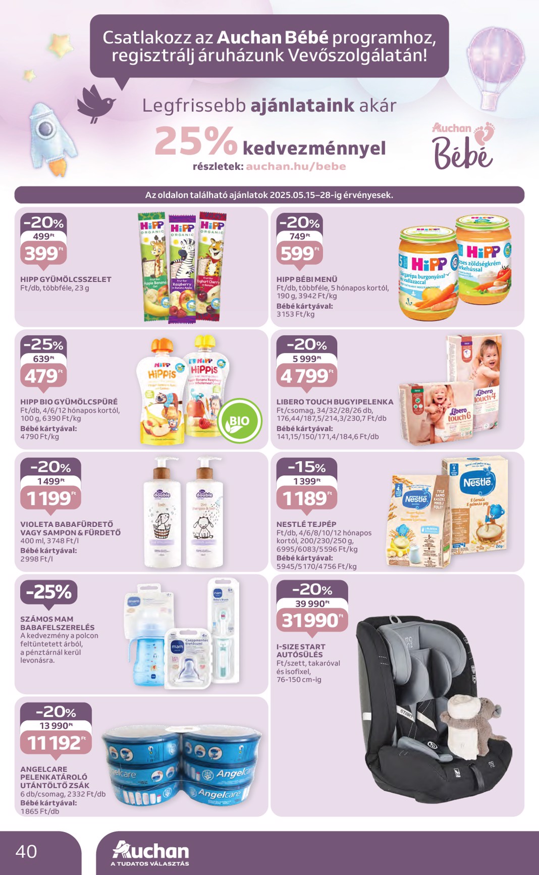 auchan - Auchan akciós újság, érvényes 05.15. - 05.21. - page: 40 auchan - Auchan akciós újság, érvényes 05.15. - 05.21. - page: 40