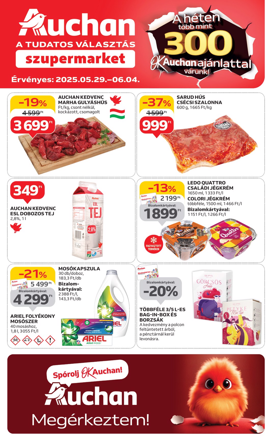auchan - Auchan szupermarket akciós újság, érvényes 05.29. - 06.04.