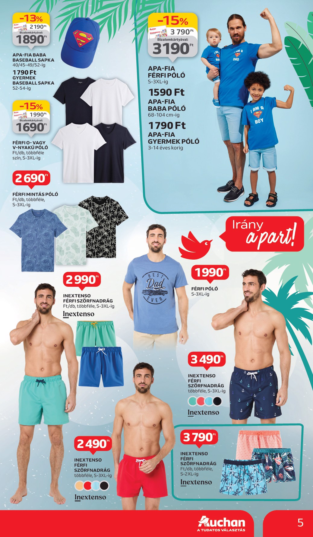 auchan - Auchan - Irány a part! Fürdőruha ajánlatok - Hipermarket akciós újság, érvényes 06.05. - 07.02. - page: 5