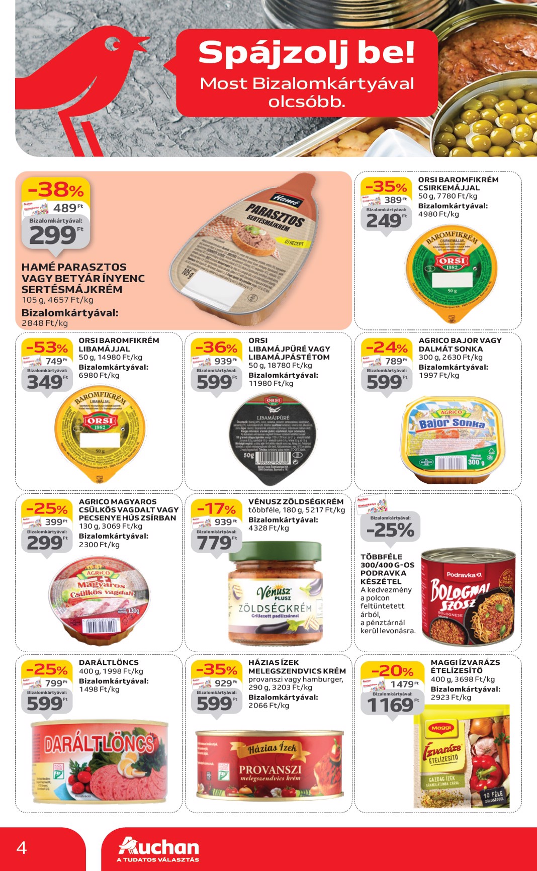 auchan - Auchan - Élelmiszer ajánlataink - Hipermarket akciós újság, érvényes 06.05. - 06.18. - page: 4